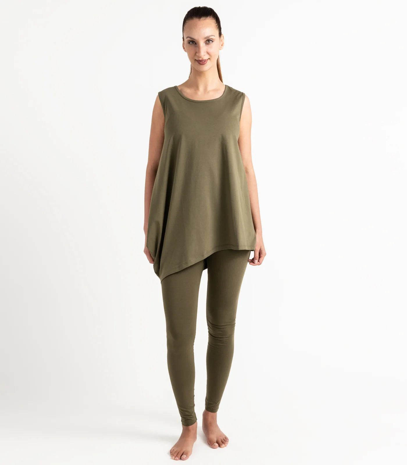 Organic Cotton Asymmetrical Tank Top - Image 18