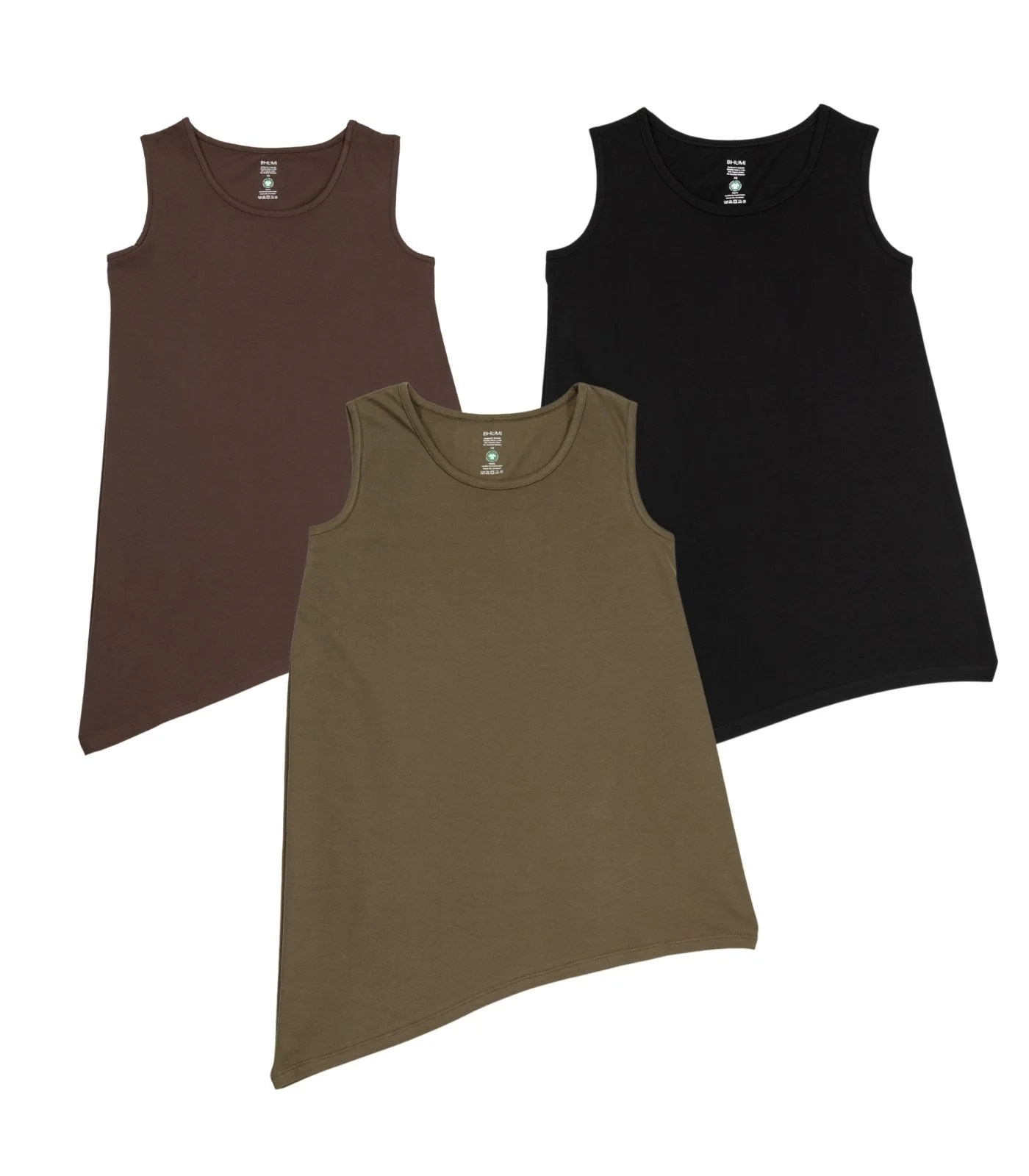 Organic Cotton Asymmetrical Tank Top (3 Pack)
