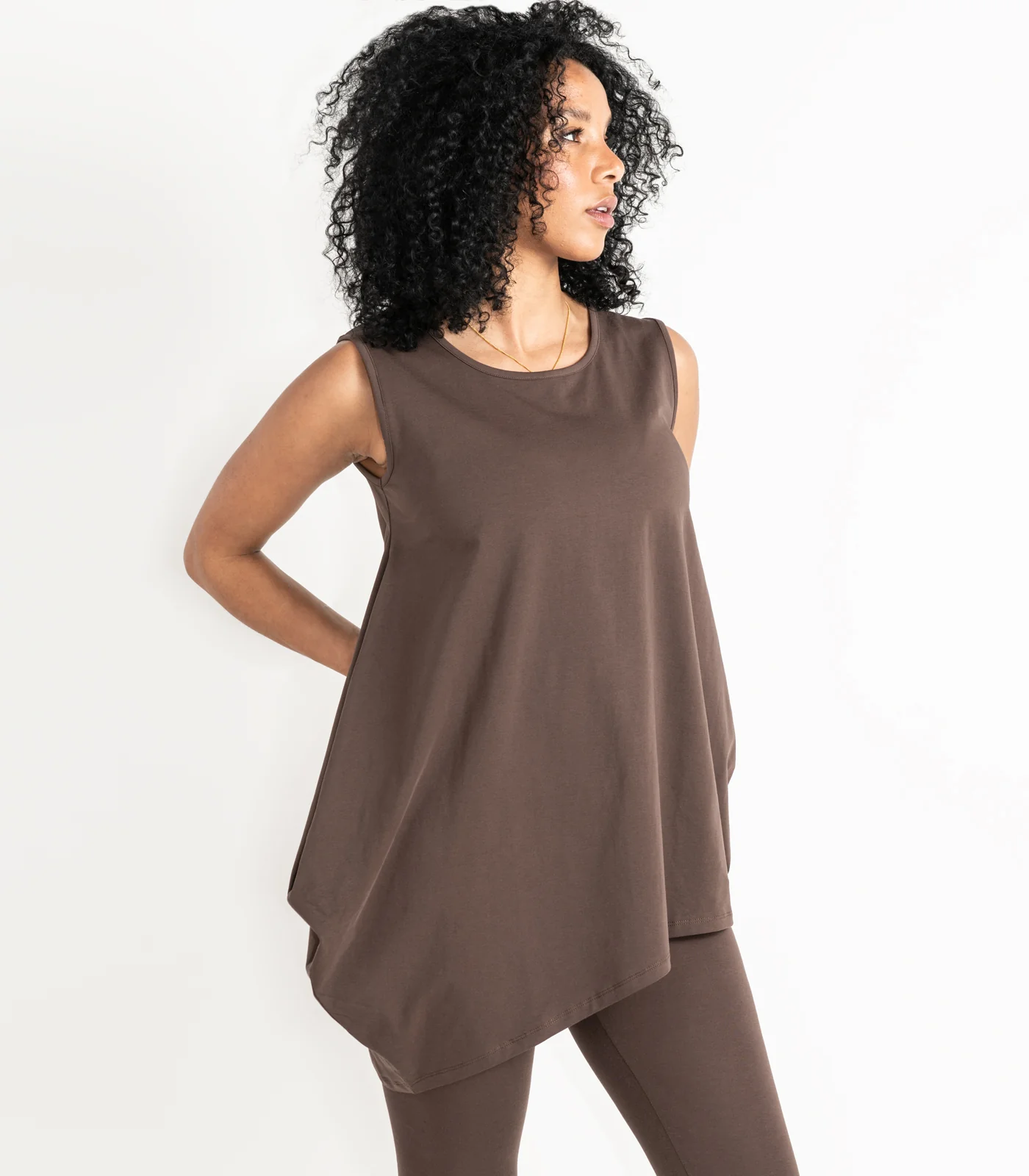 Organic Cotton Asymmetrical Tank Top - Image 7