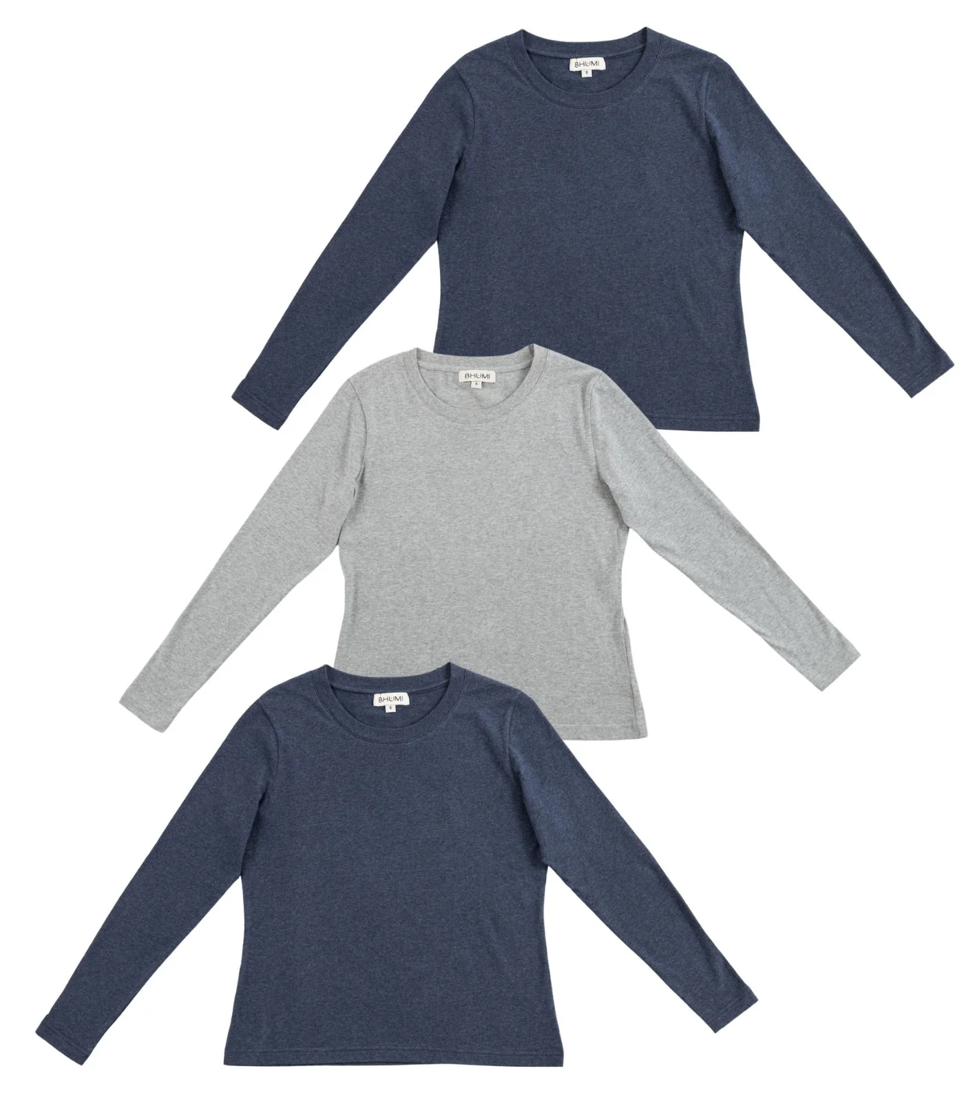 Organic Cotton Basic Long Sleeve Top (3 Pack) - Image 7