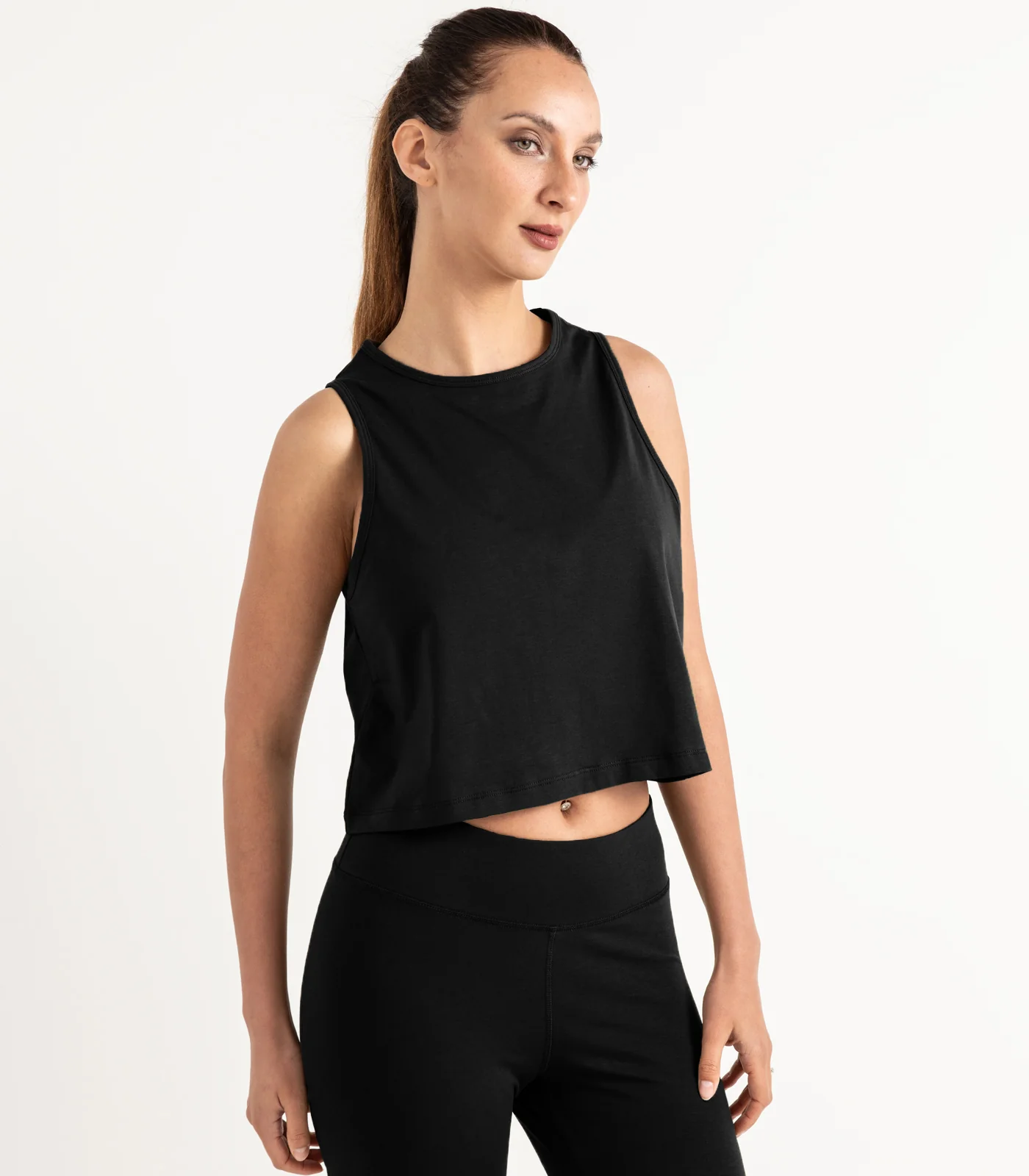 Organic Cotton Cropped Lounge Tank