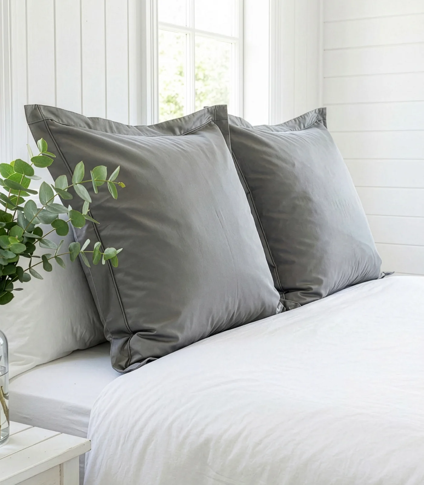 Organic Cotton European - Sateen Pillow Cases (Pair) - Luxe - Image 13