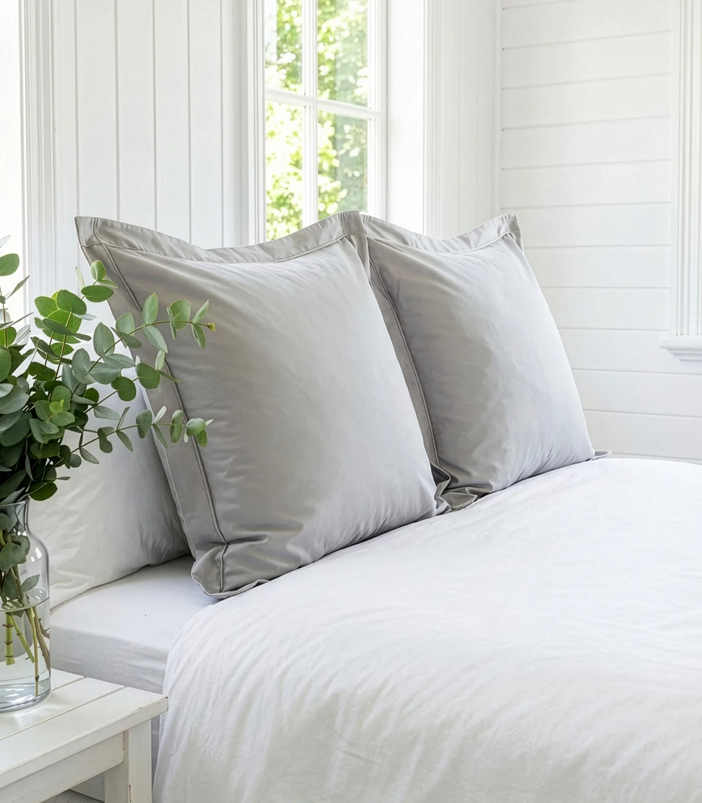 Organic Cotton European - Sateen Pillow Cases (Pair) - Luxe - Image 9