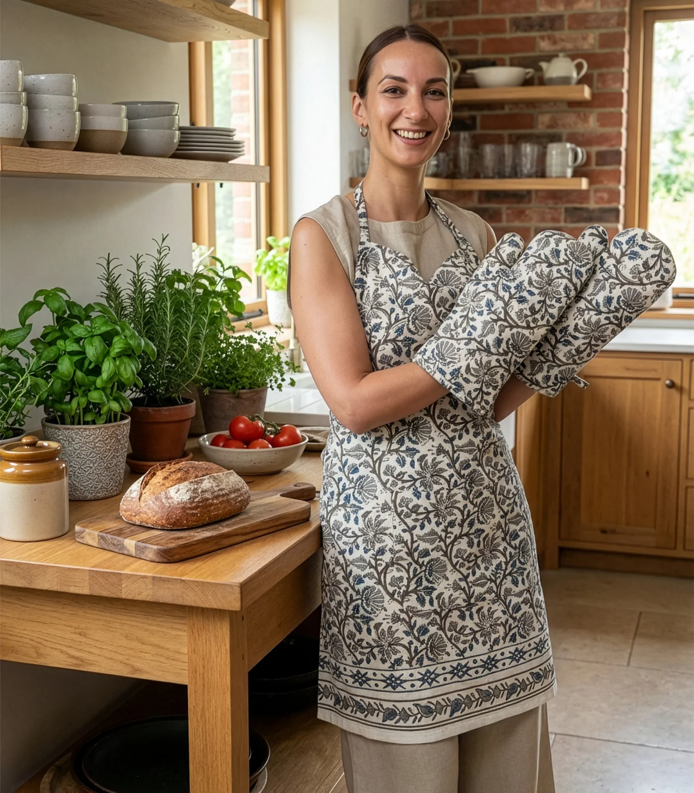 Organic Cotton Kalamkari Apron - Image 10