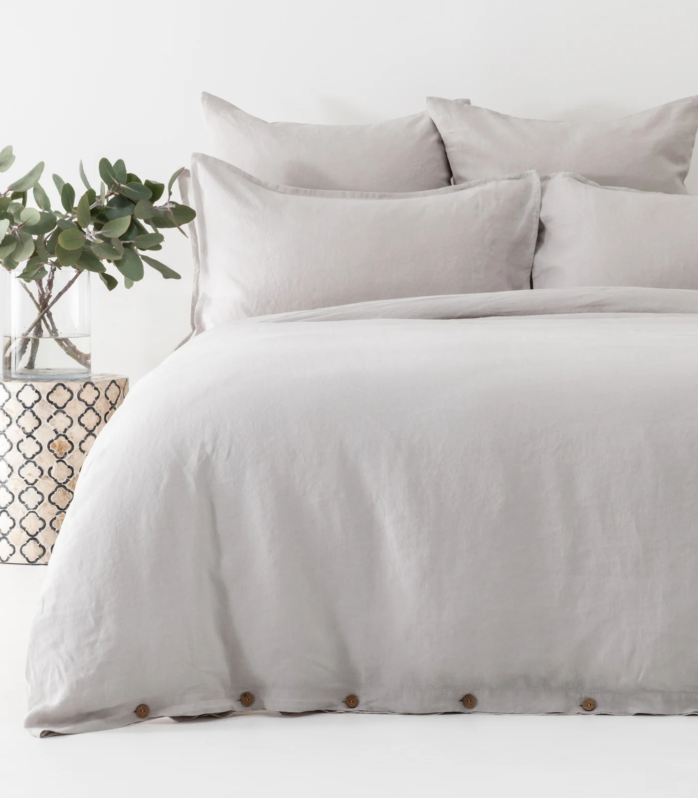 Organic Linen Plain Quilt Cover Set - Image 12