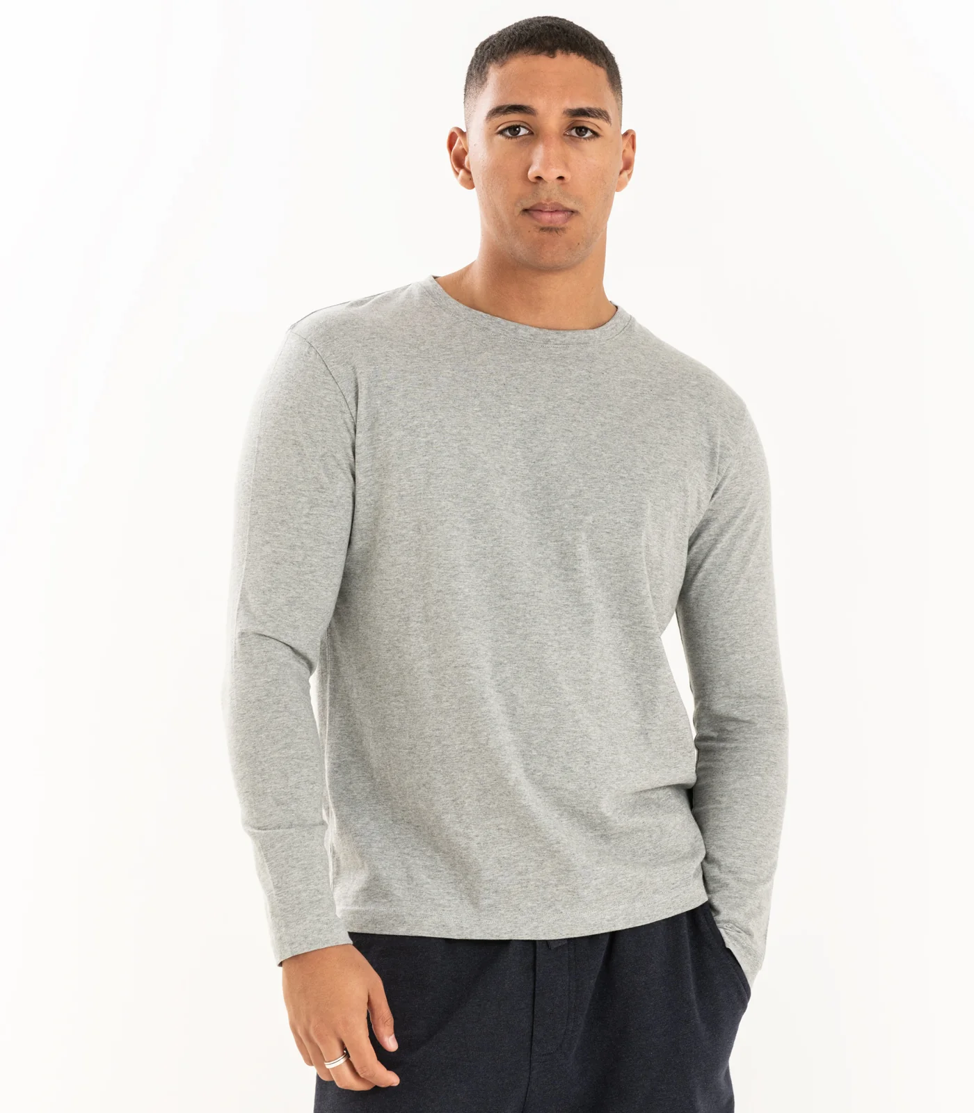 Organic Cotton Men’s Basic Long Sleeve Top (3 Pack) - Image 3