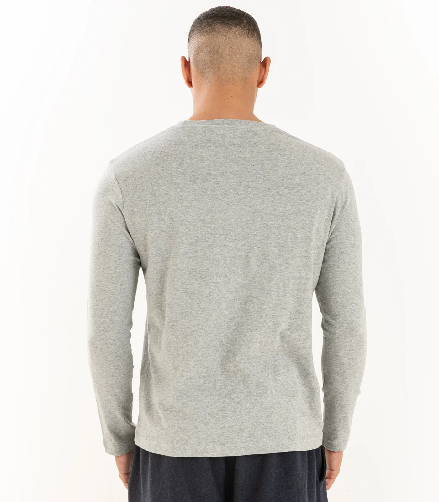 Men's Organic Cotton Basic Long Sleeve Top - Image 11