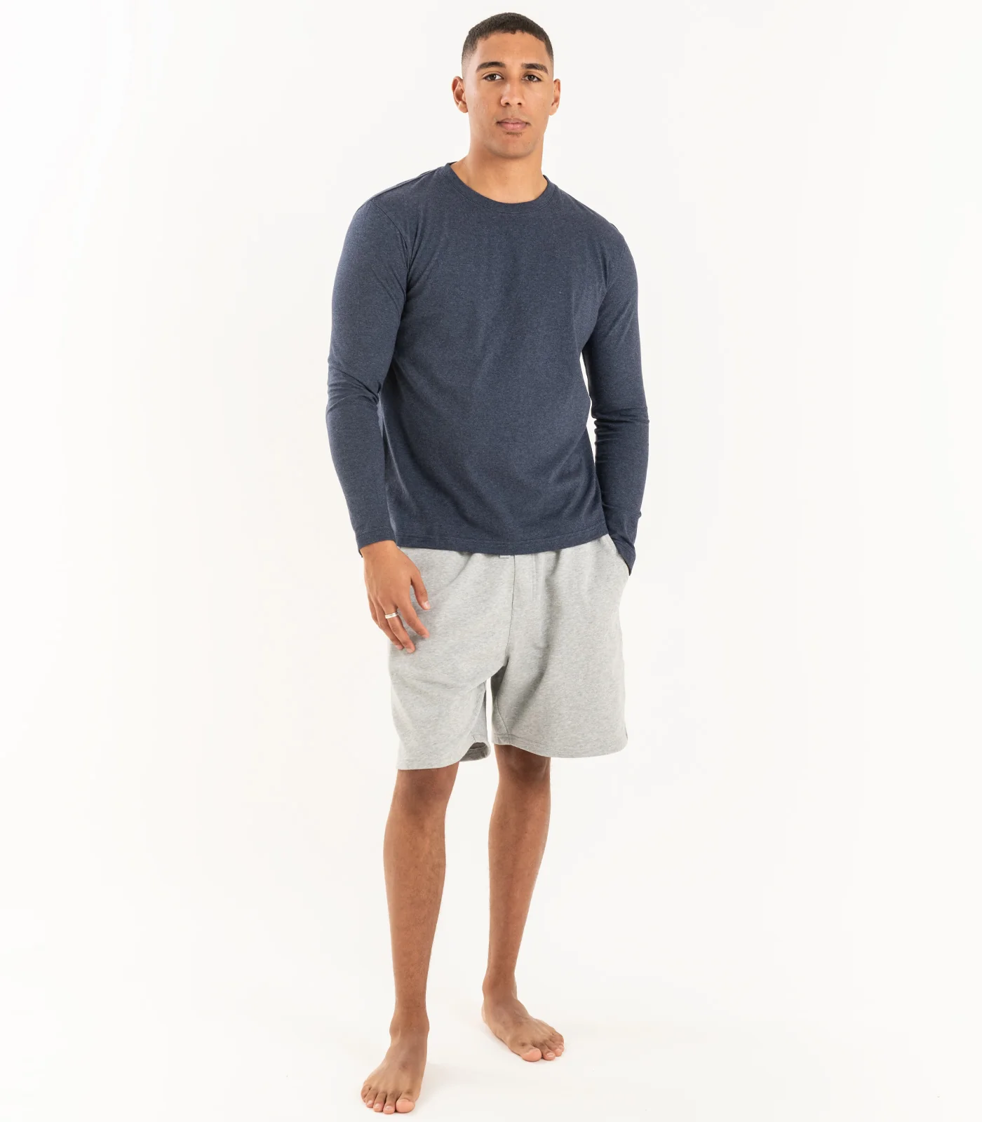 Men's Organic Cotton Basic Long Sleeve Top - Image 17