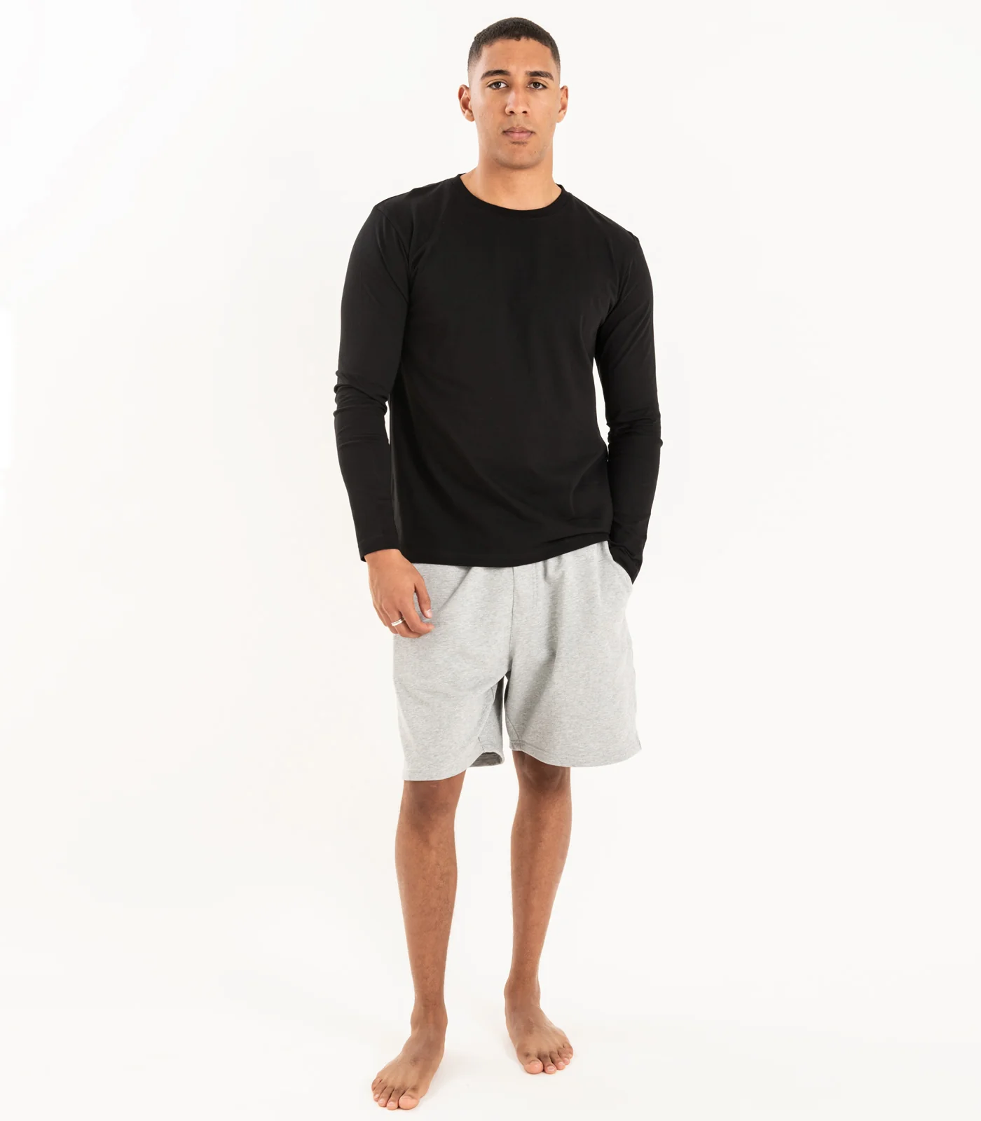 Men's Organic Cotton Basic Long Sleeve Top - Image 4