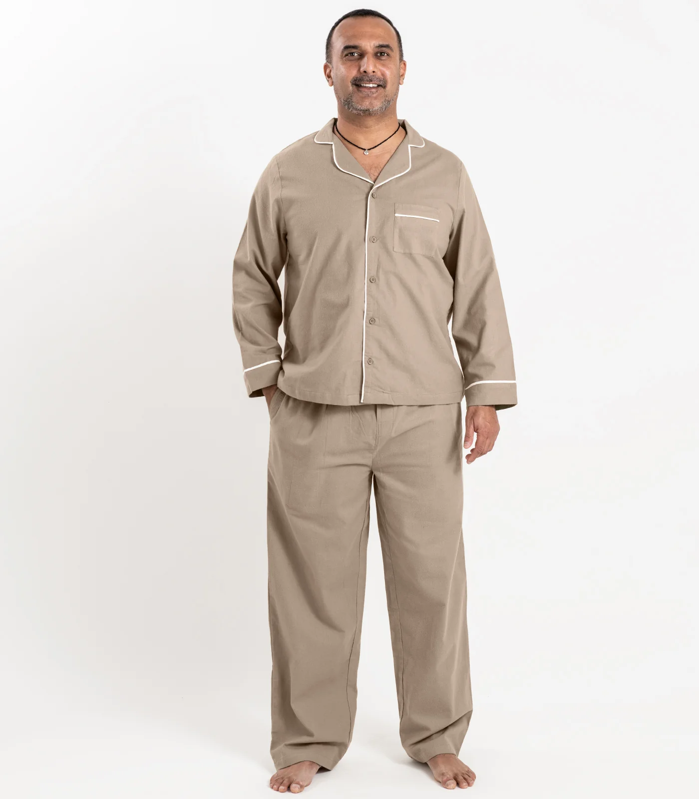 Organic Cotton Men's Flannelette Long PJ Set