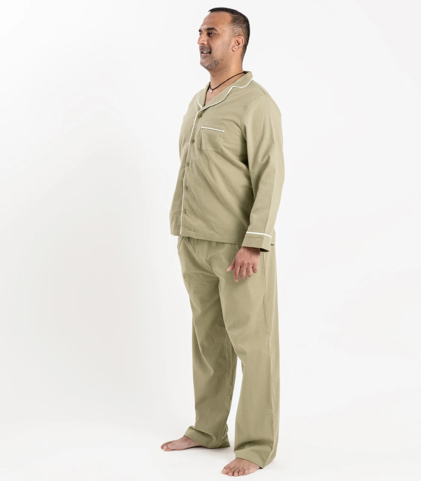 Organic Cotton Men's Flannelette Long PJ Set - Image 7