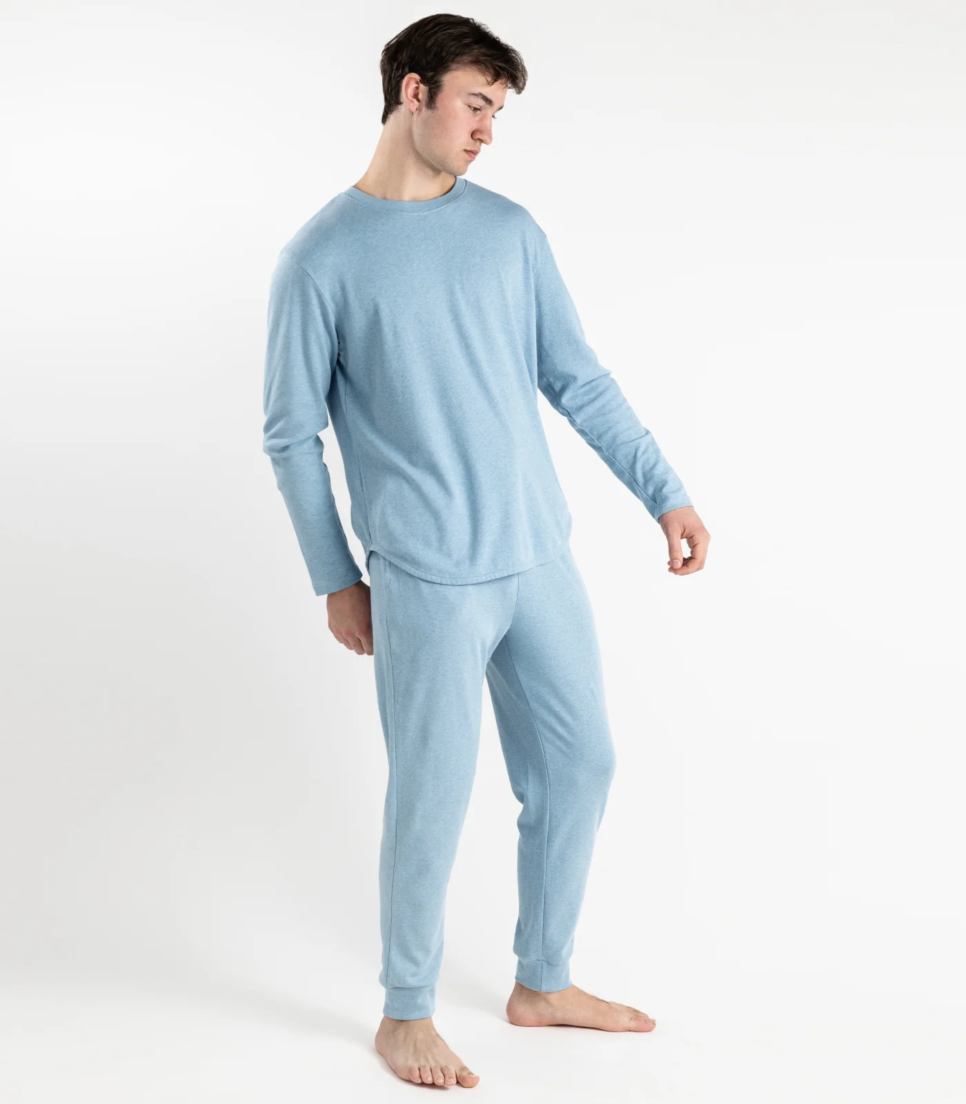 Men's Organic Cotton Jersey Knit Long PJ Set - Image 14