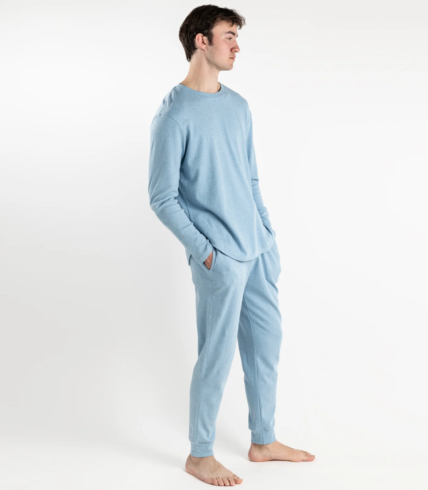 Men's Organic Cotton Jersey Knit Long PJ Set - Image 15