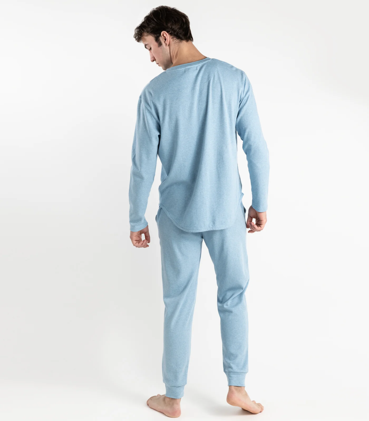 Men's Organic Cotton Jersey Knit Long PJ Set - Image 16