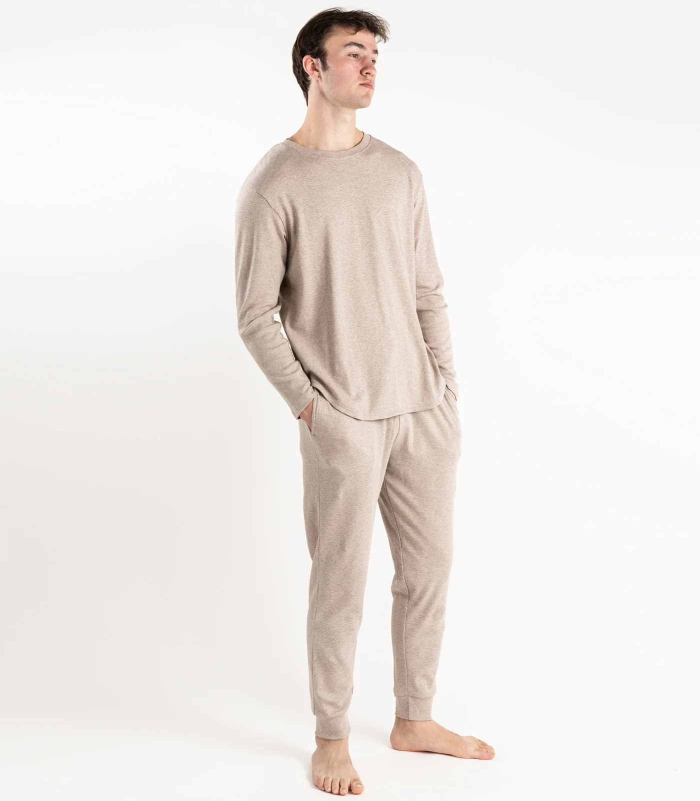 Men's Organic Cotton Jersey Knit Long PJ Set - Image 8