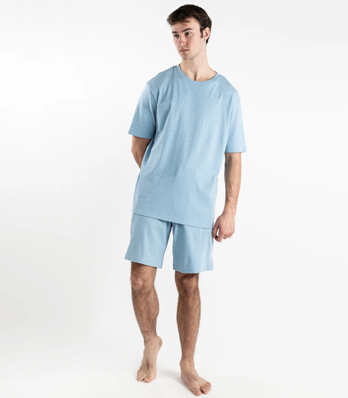 Men's Organic Cotton Jersey Knit Short PJ Set - Image 13