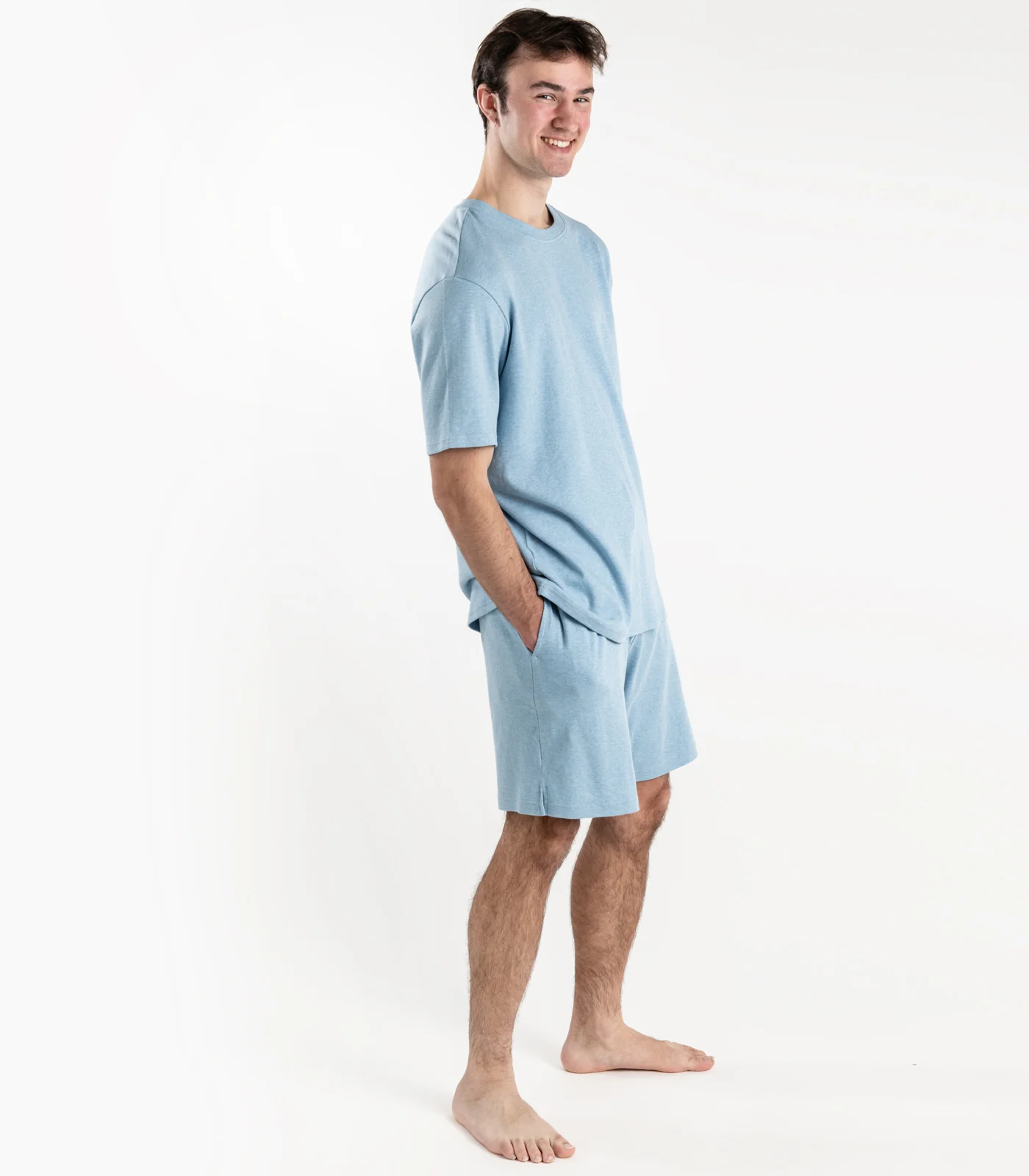 Men's Organic Cotton Jersey Knit Short PJ Set - Image 15