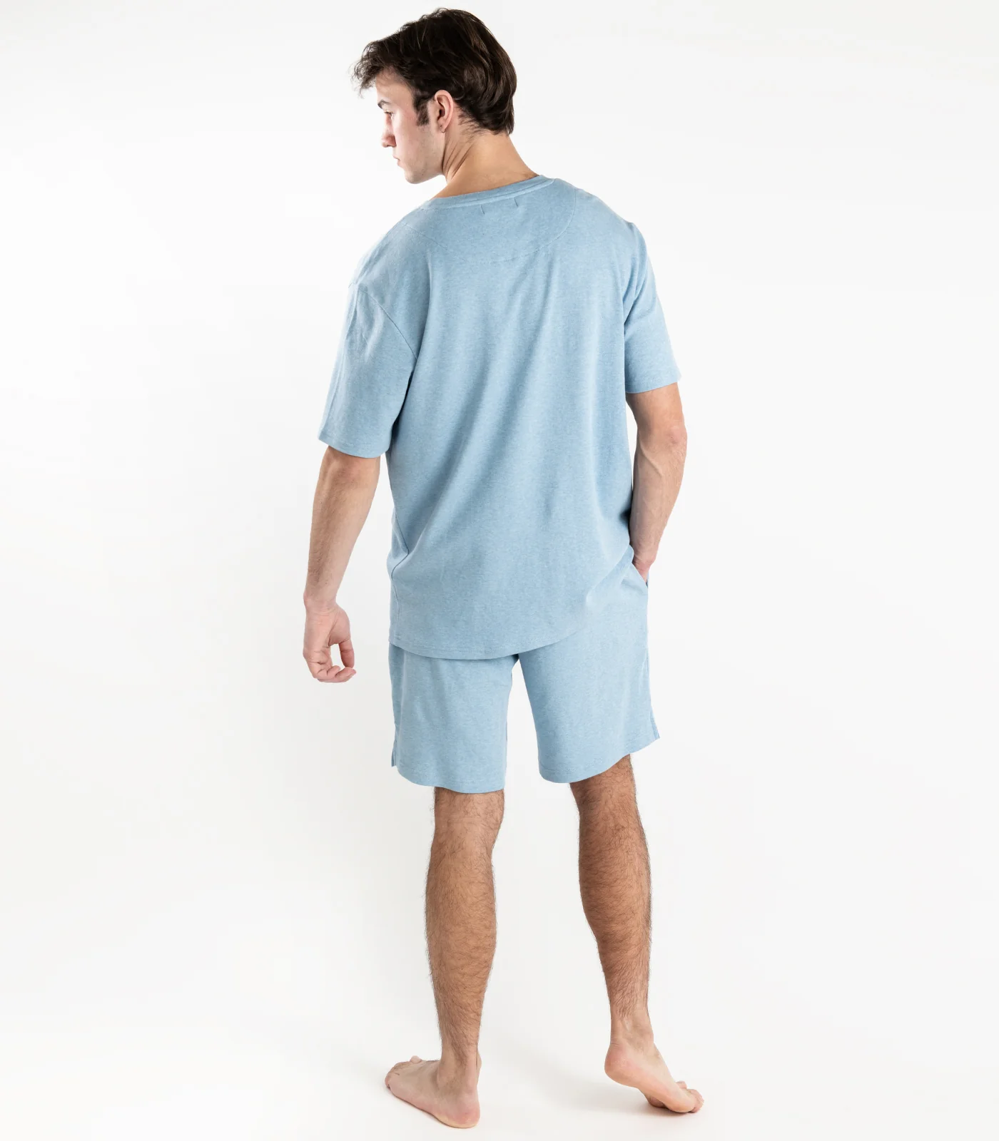 Men's Organic Cotton Jersey Knit Short PJ Set - Image 16