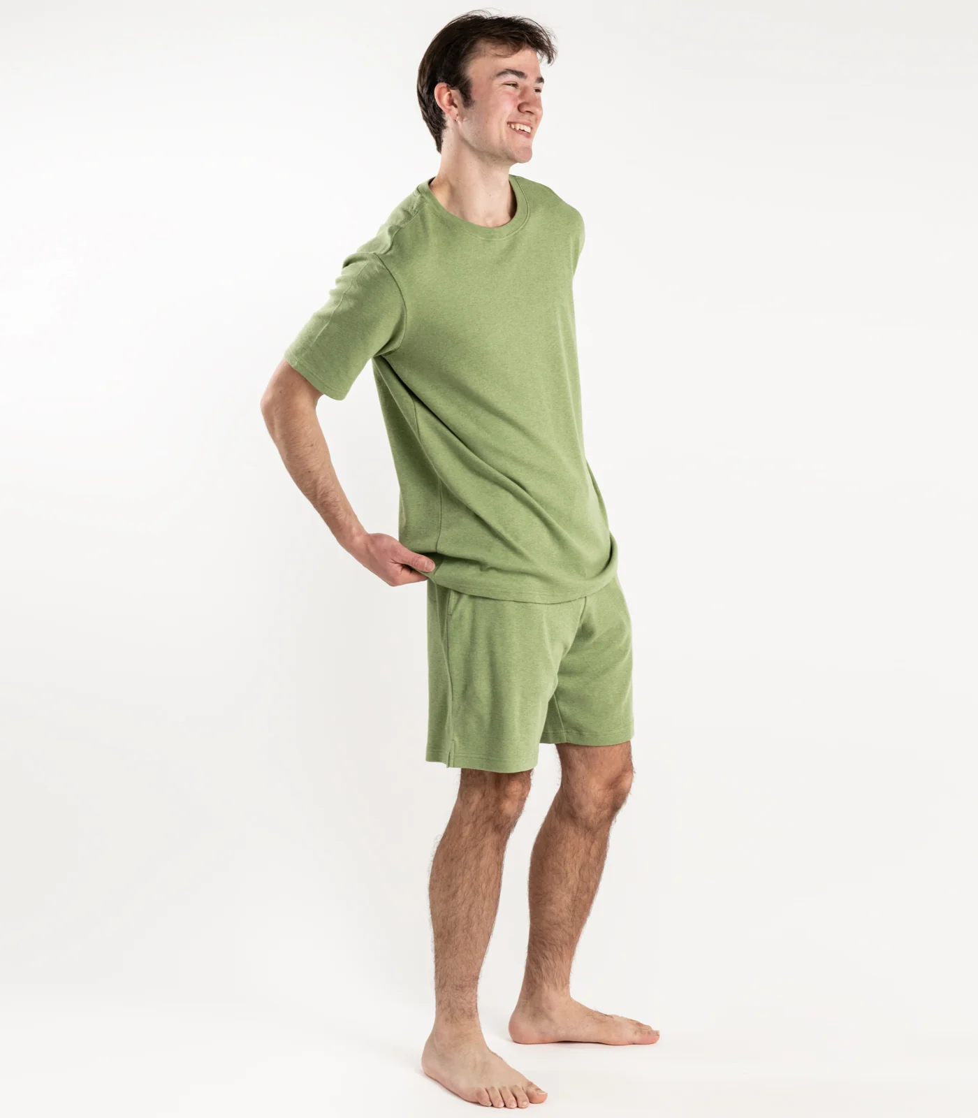 Men's Organic Cotton Jersey Knit Short PJ Set - Image 3