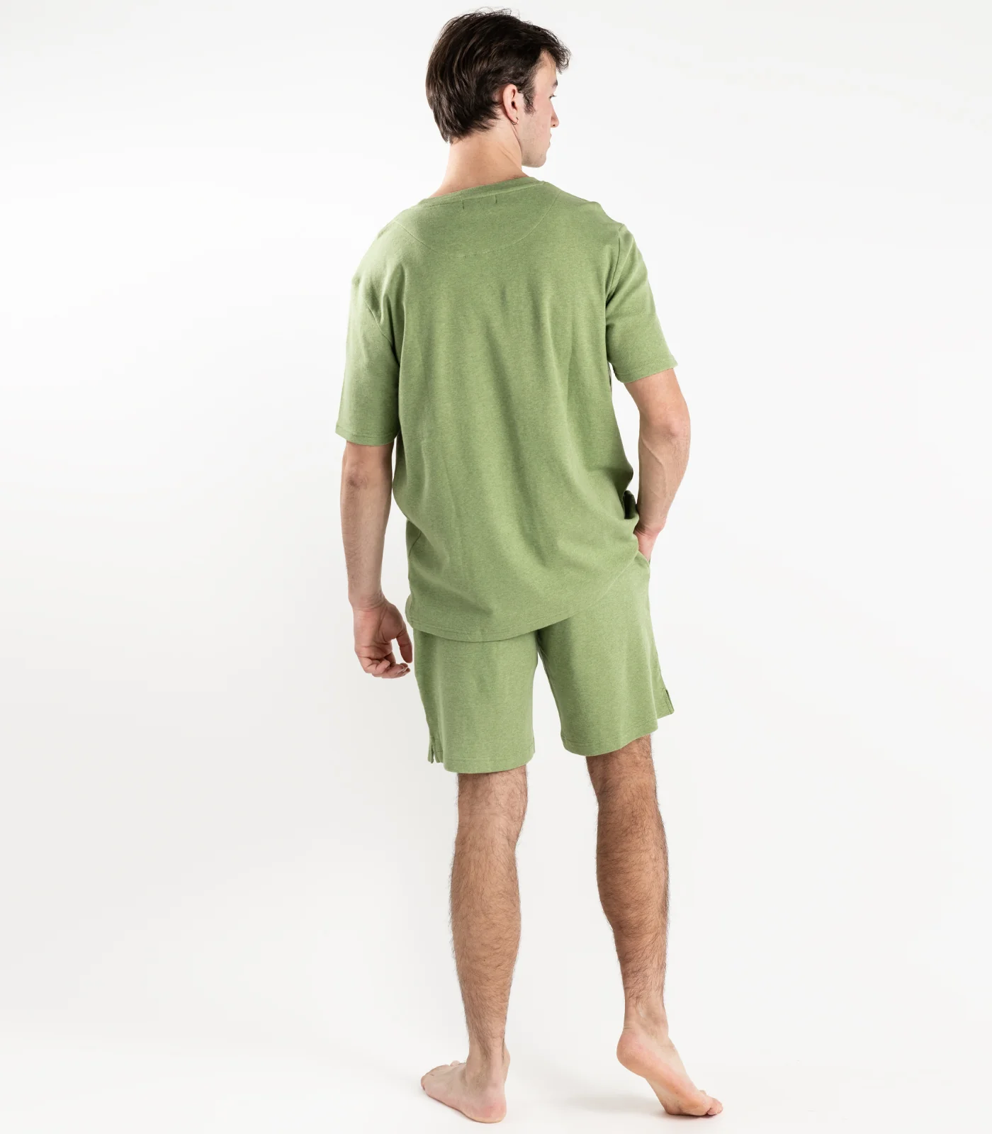 Men's Organic Cotton Jersey Knit Short PJ Set - Image 4