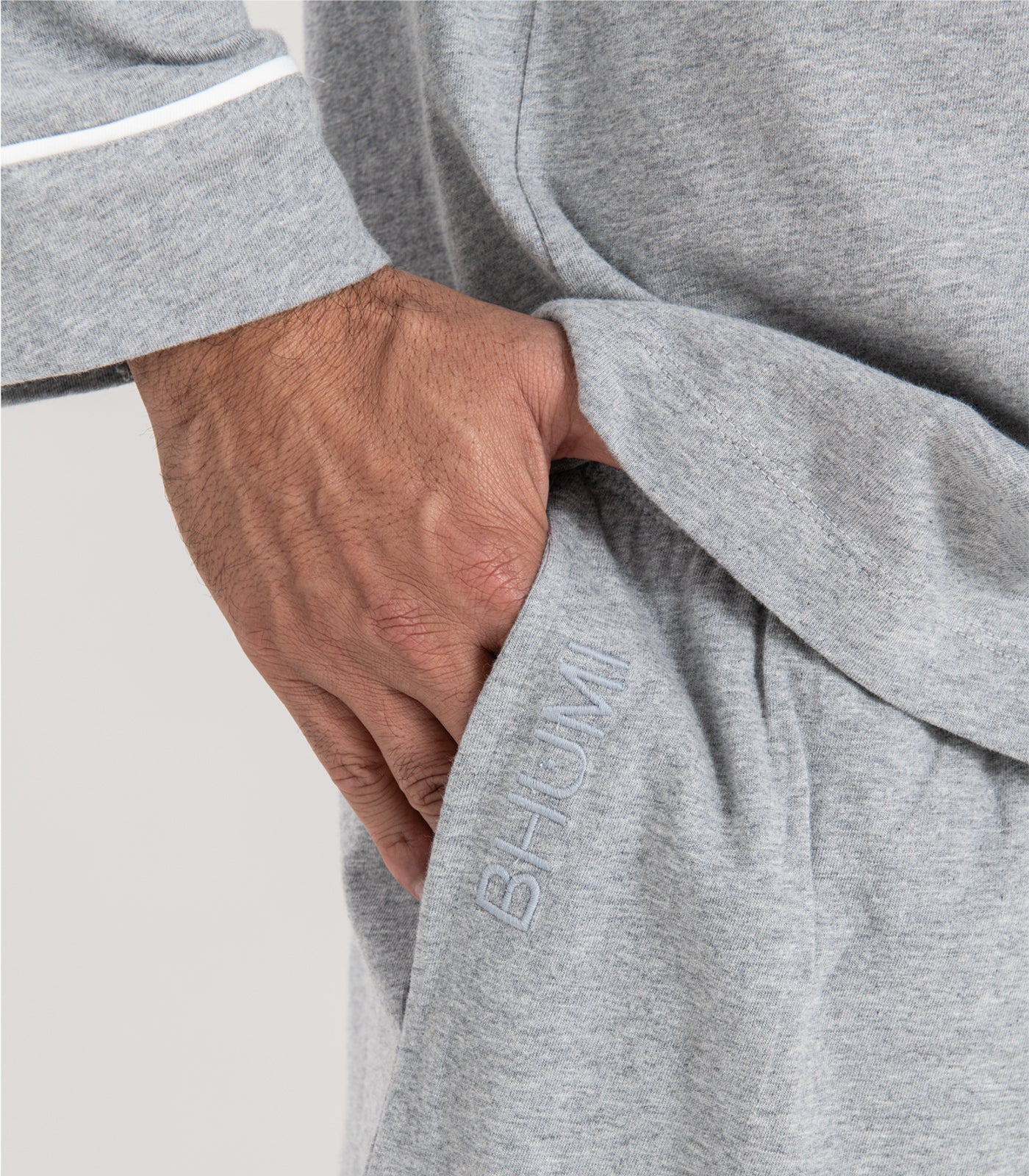 Men's Organic Cotton Jersey Long PJ Set - Image 12