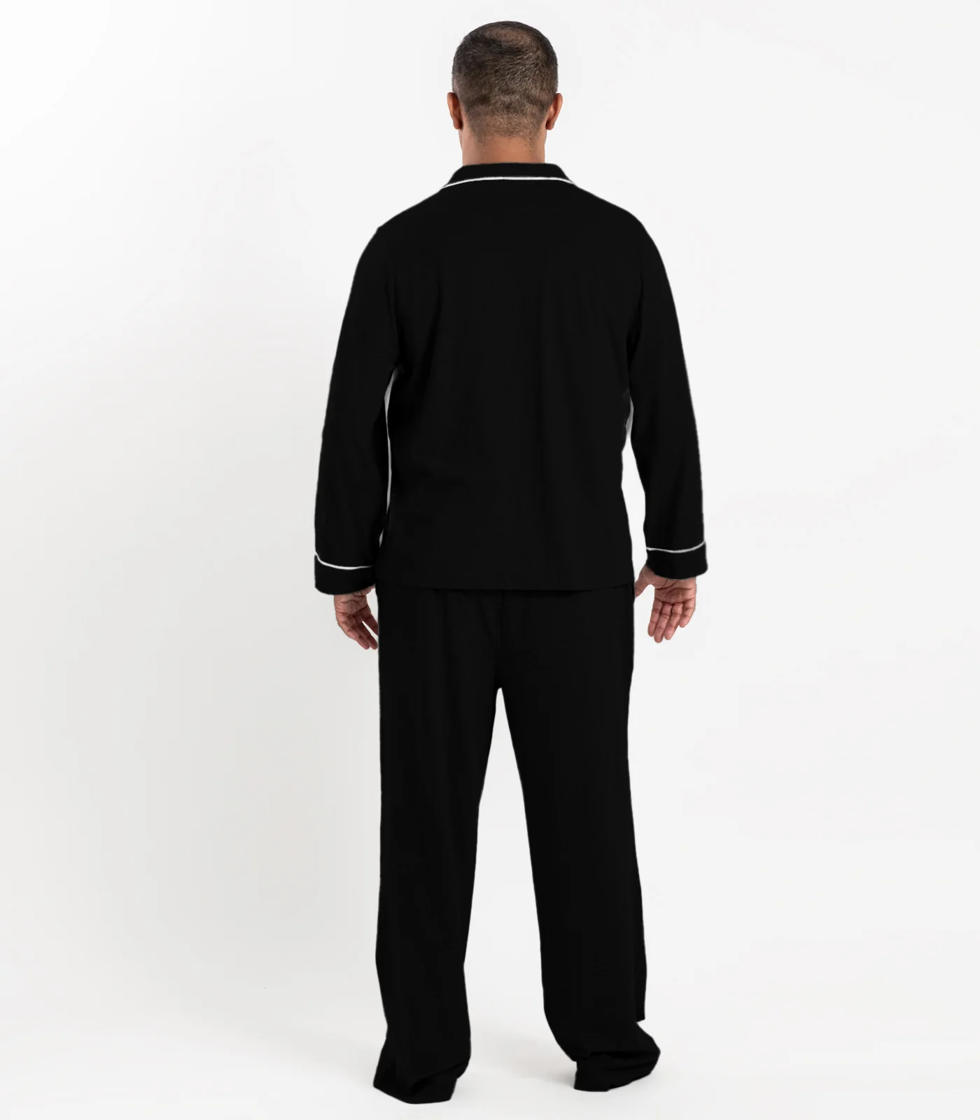 Men's Organic Cotton Jersey Long PJ Set - Image 3