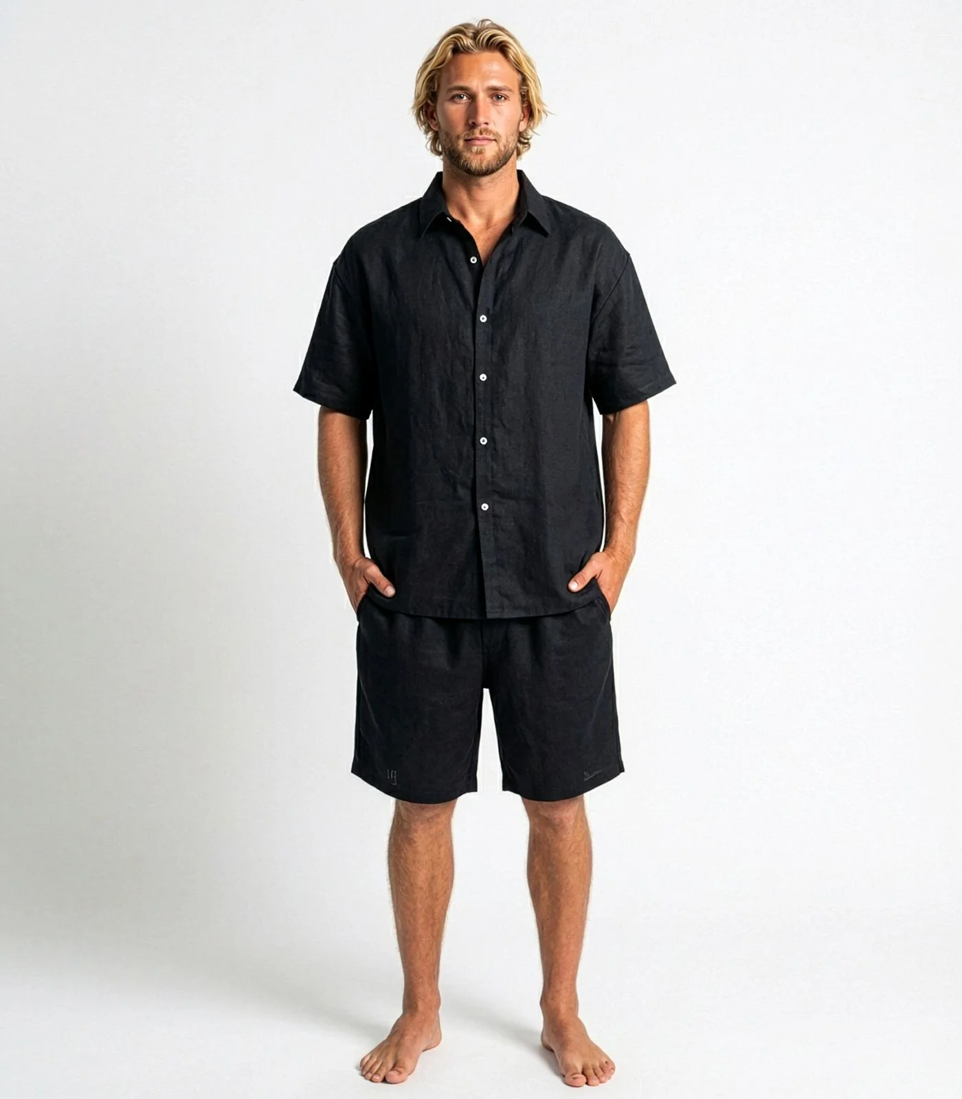 Men's Organic Linen Lounge Shirt - Image 14