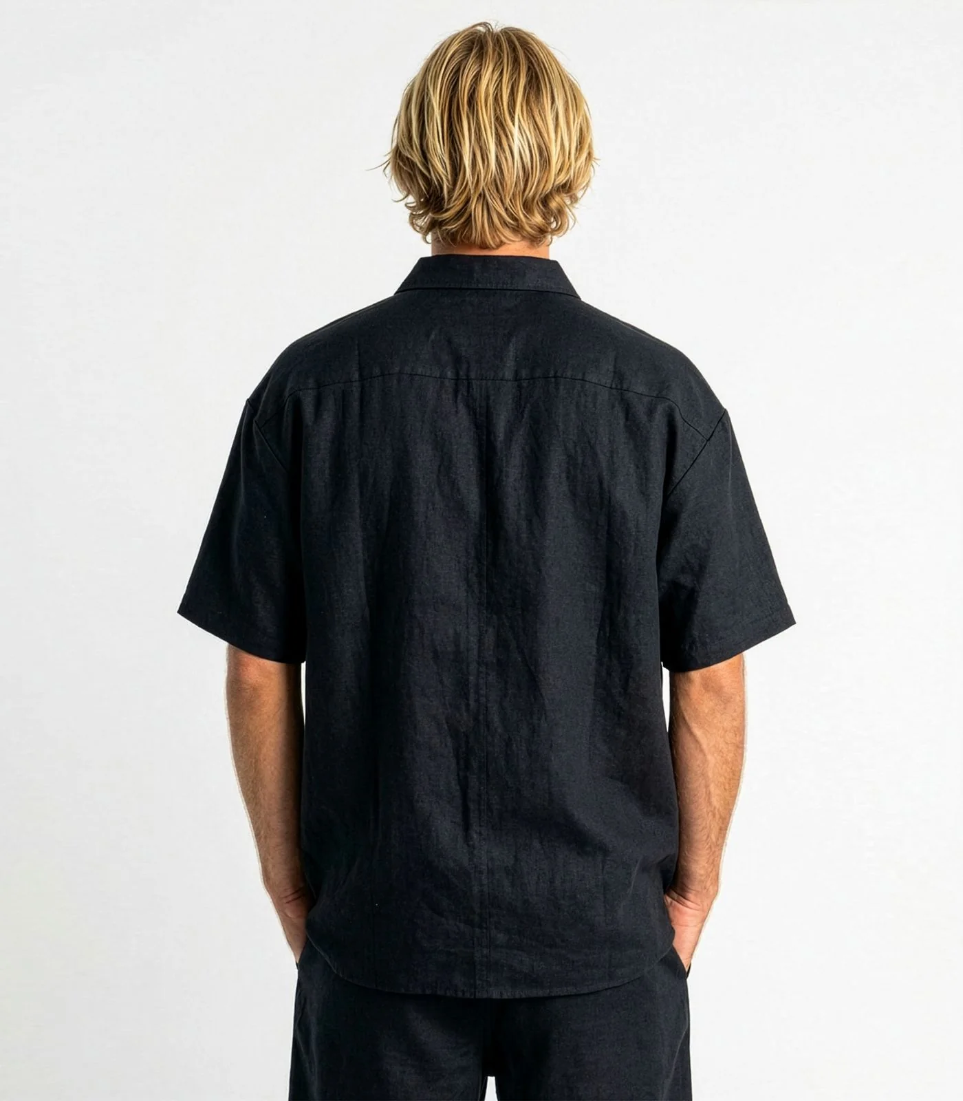 Men's Organic Linen Lounge Shirt & Lounge Shorts - Image 7