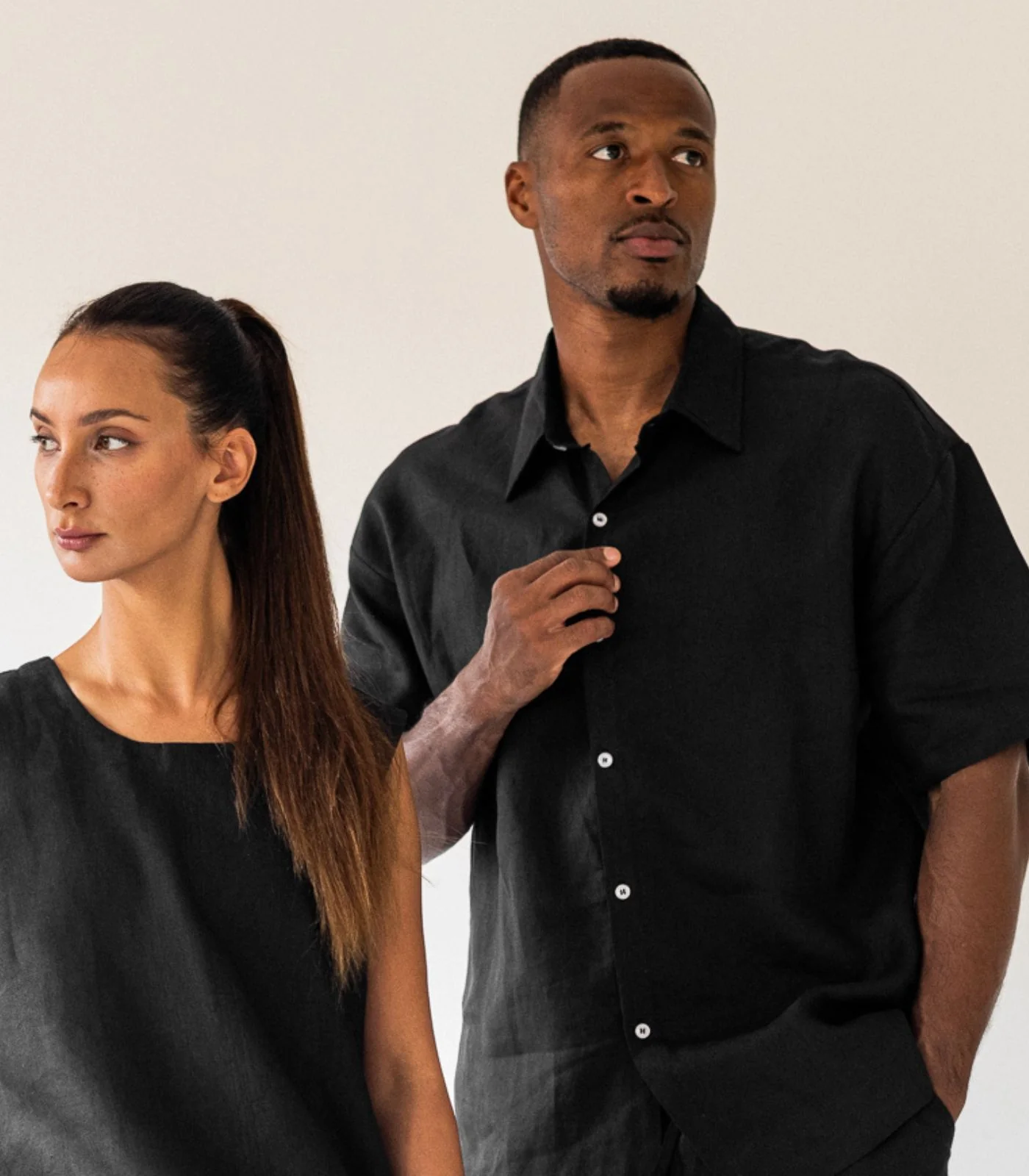 Men's Organic Linen Lounge Shirt & Lounge Shorts - Image 3