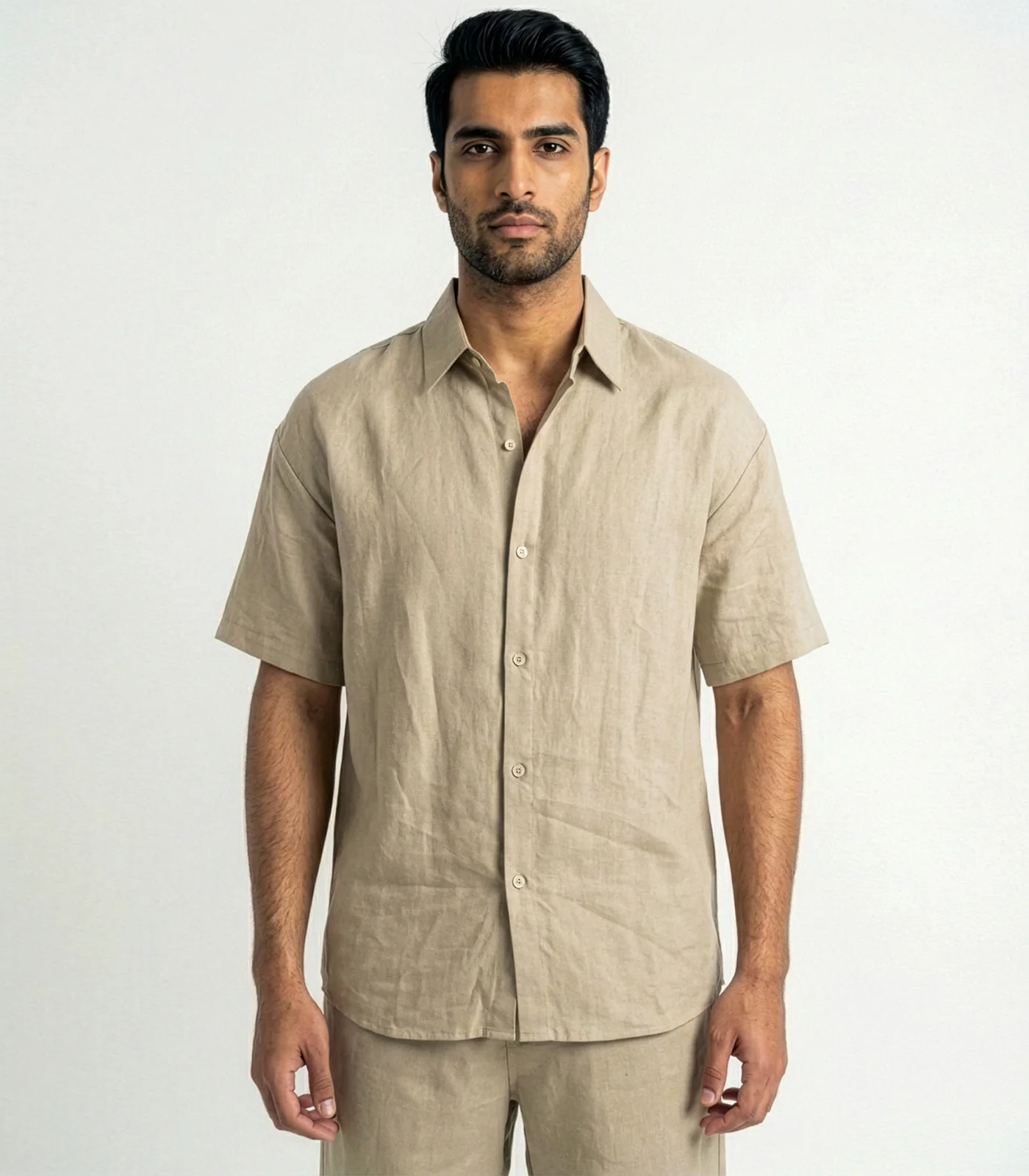 Men's Organic Linen Lounge Shirt & Lounge Shorts - Image 18