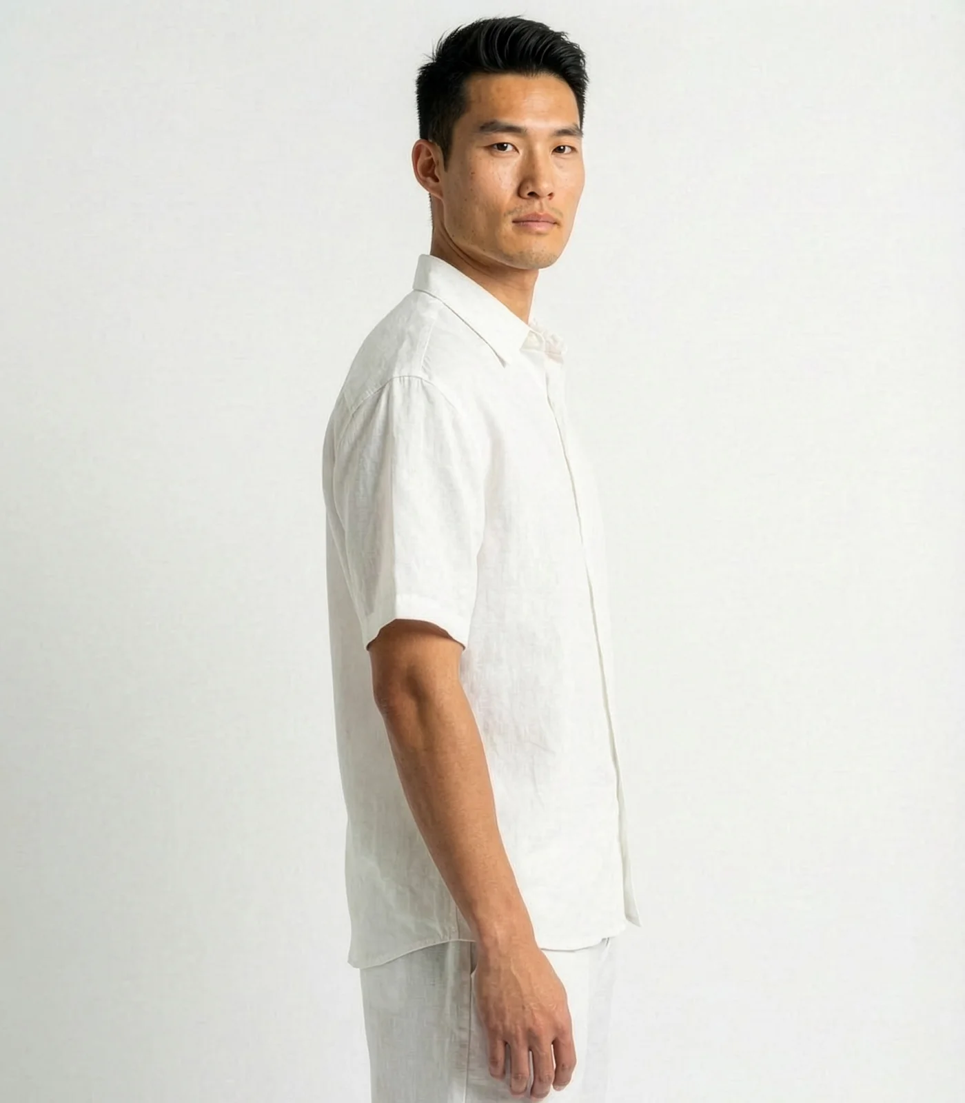 Men's Organic Linen Lounge Shirt & Lounge Shorts - Image 37