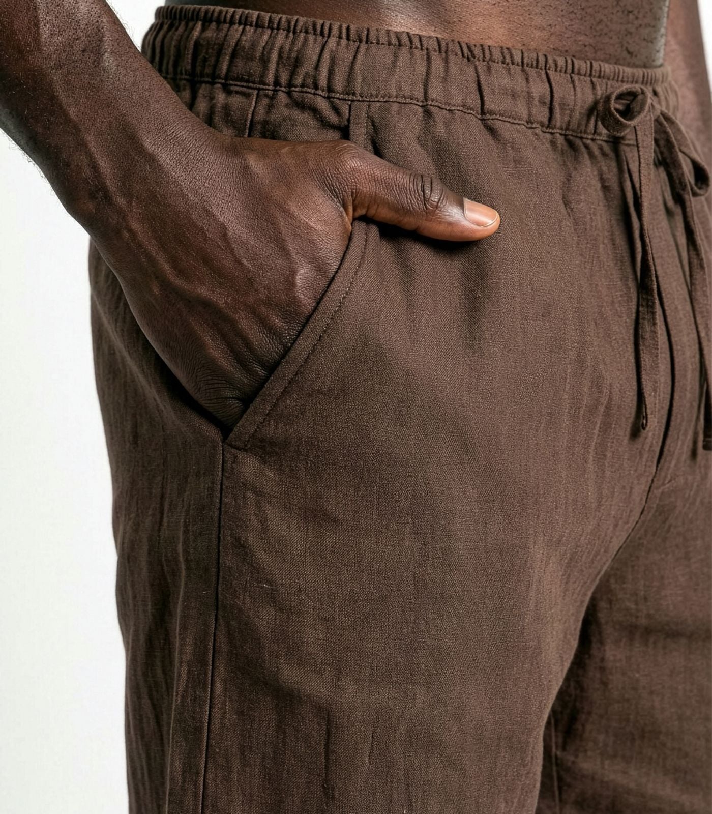 Men's Organic Linen Lounge Shirt & Lounge Shorts - Image 14