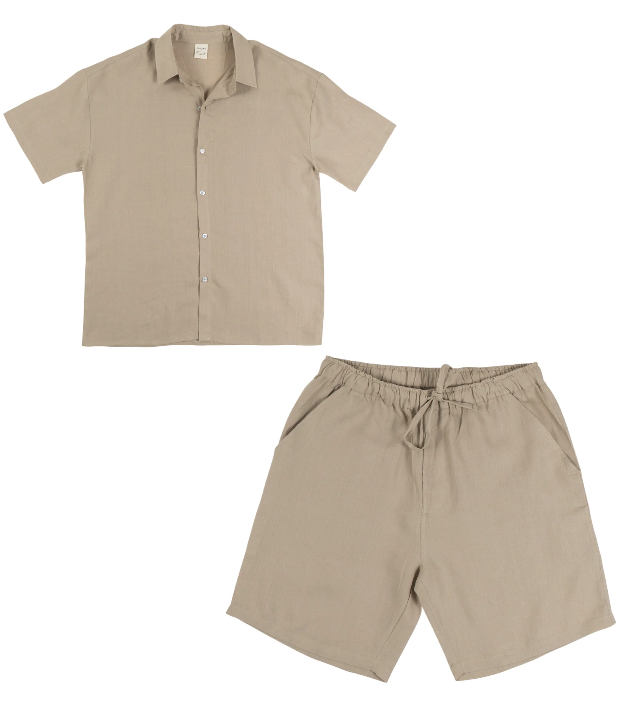 Men's Organic Linen Lounge Shirt & Lounge Shorts - Image 16