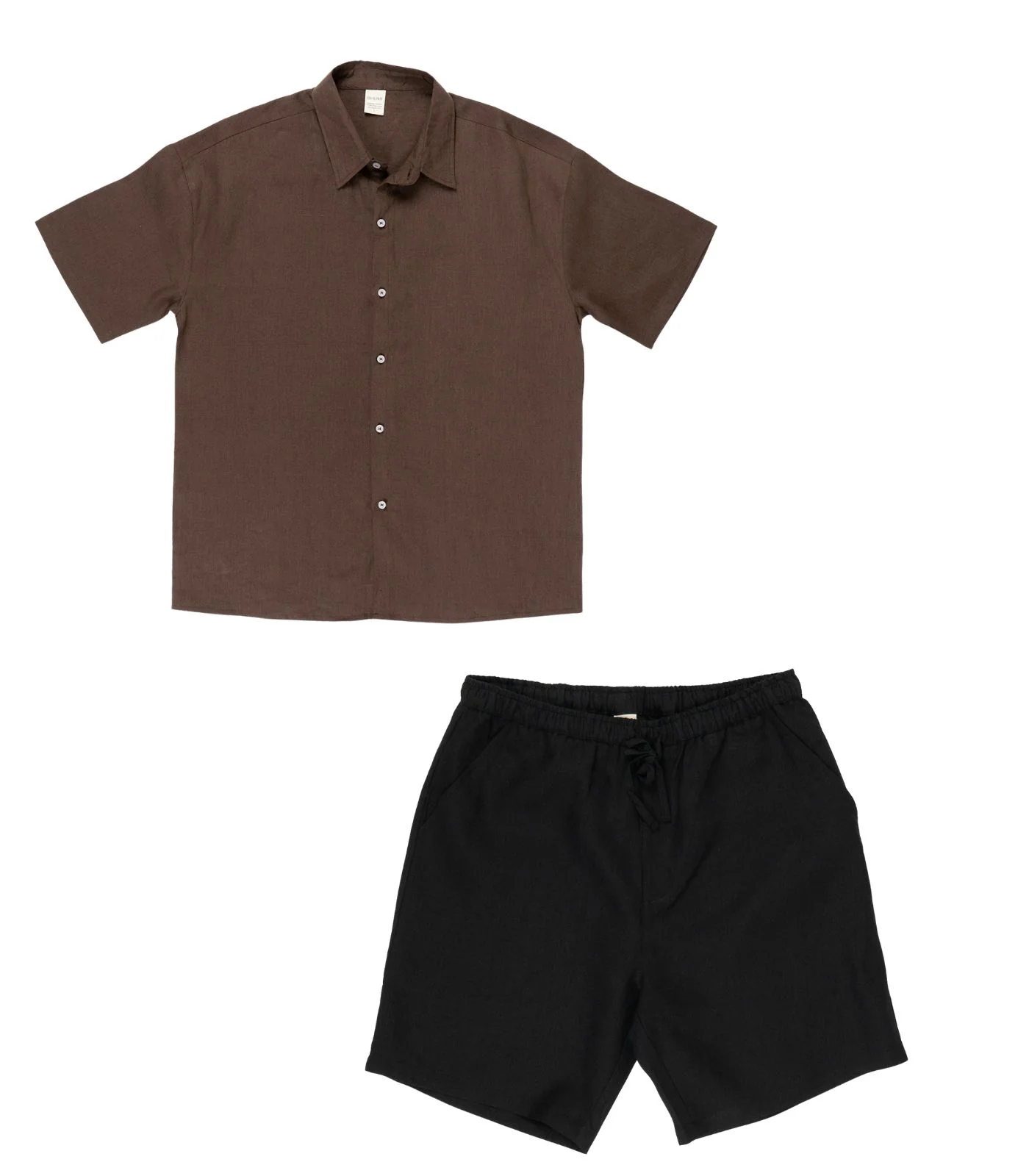 Men's Organic Linen Lounge Shirt & Lounge Shorts - Image 27