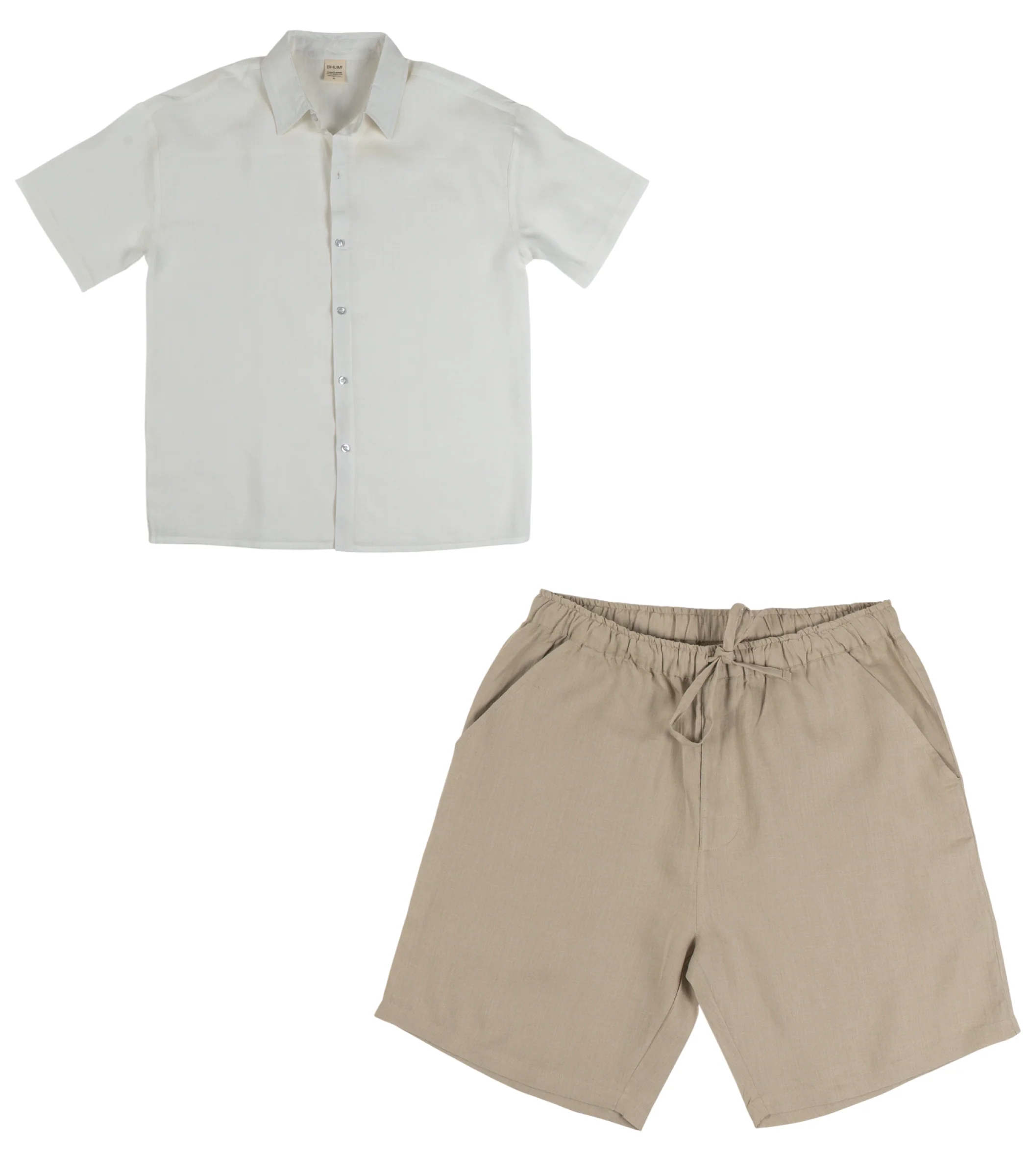 Men's Organic Linen Lounge Shirt & Lounge Shorts - Image 32