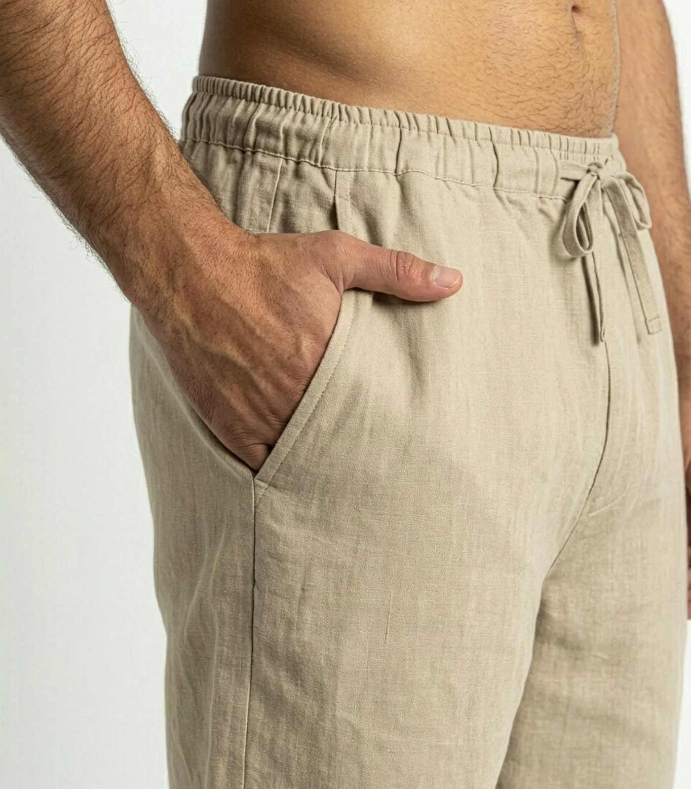 Men's Organic Linen Lounge Shirt & Lounge Shorts - Image 21