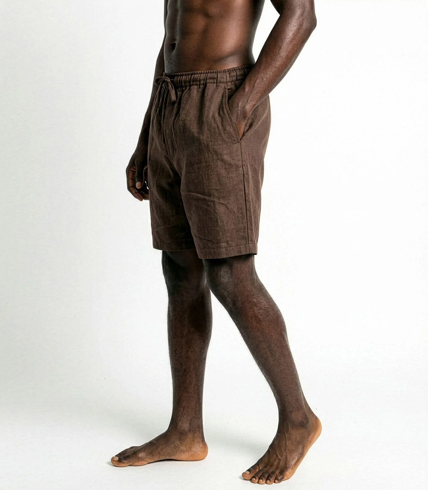 Men's Organic Linen Lounge Shirt & Lounge Shorts - Image 13
