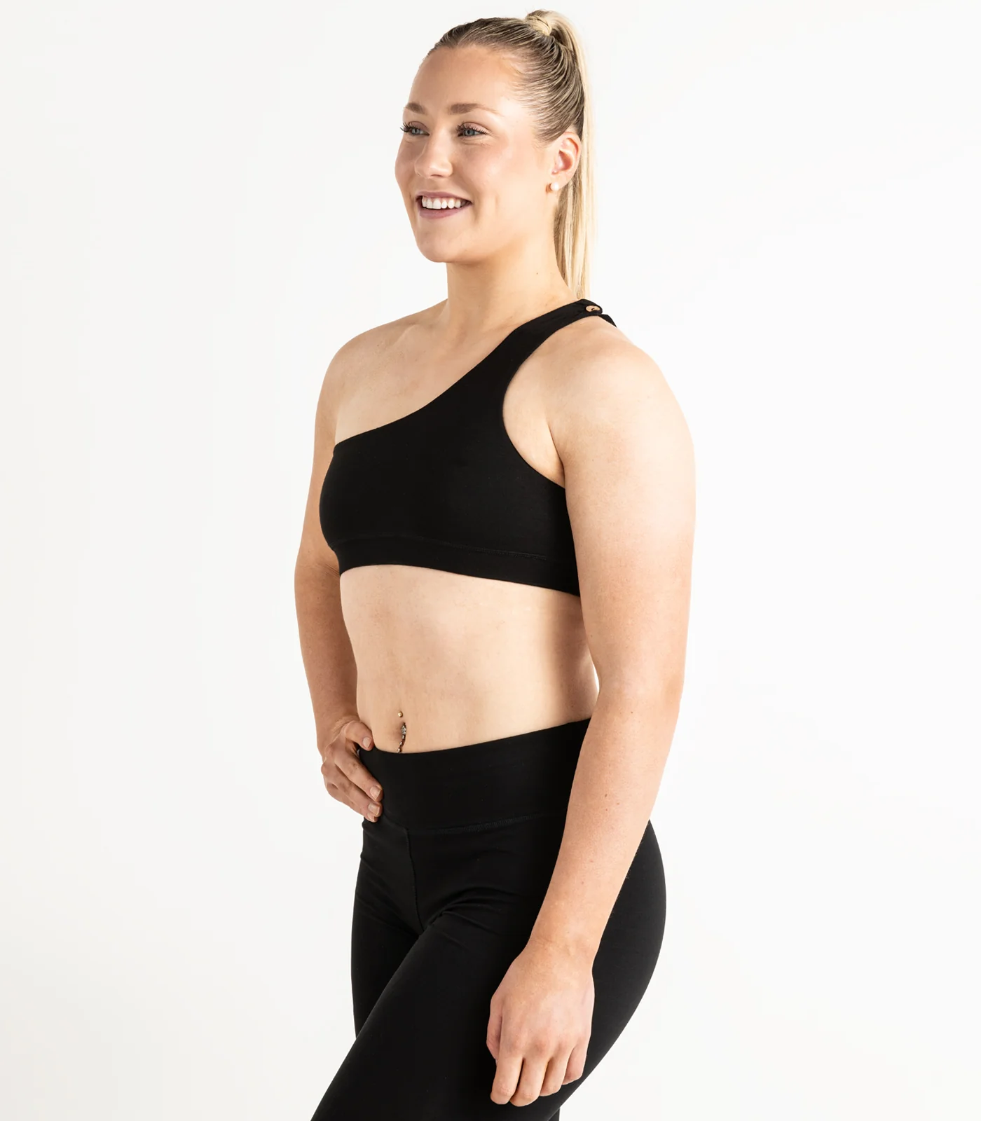 Organic Cotton One Shoulder Crop Top - Image 3