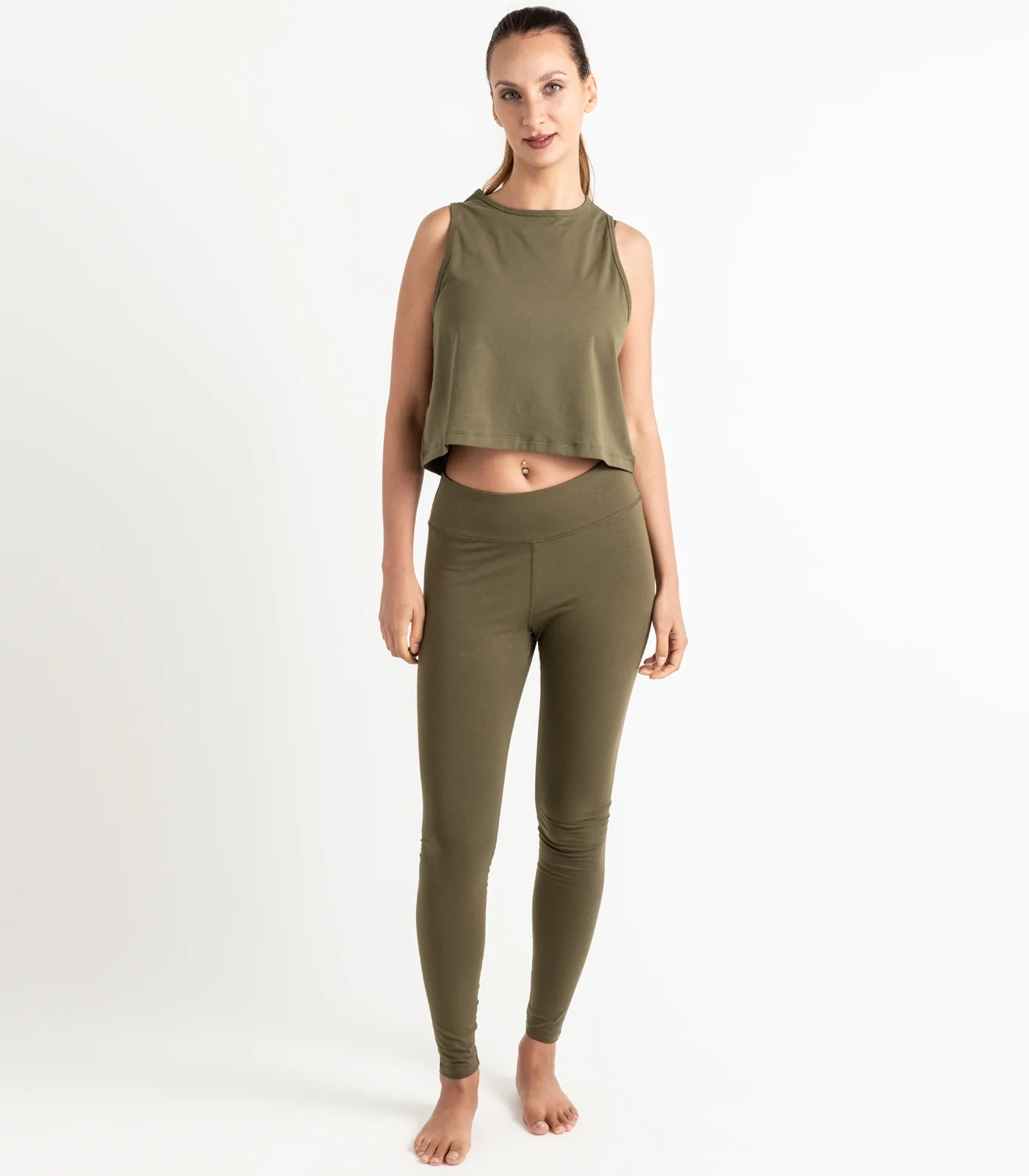 Organic Cotton Cropped Lounge Tank - Last Chance - Image 11