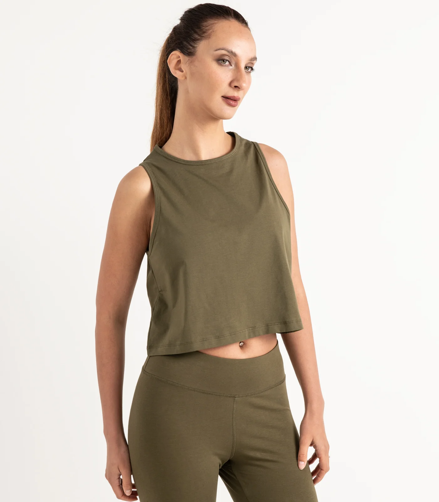 Organic Cotton Cropped Lounge Tank - Last Chance - Image 7