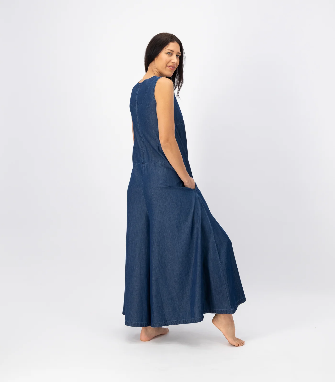 Organic Cotton Denim Jumpsuit - Image 4