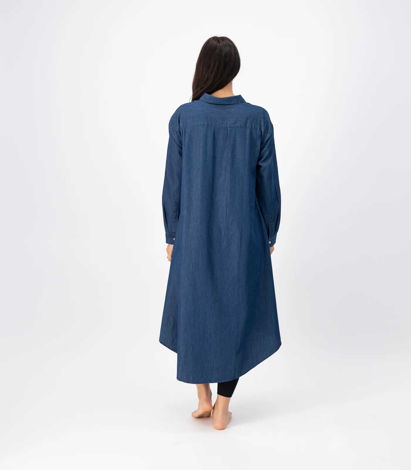Organic Cotton Denim Long Shirt - Image 5