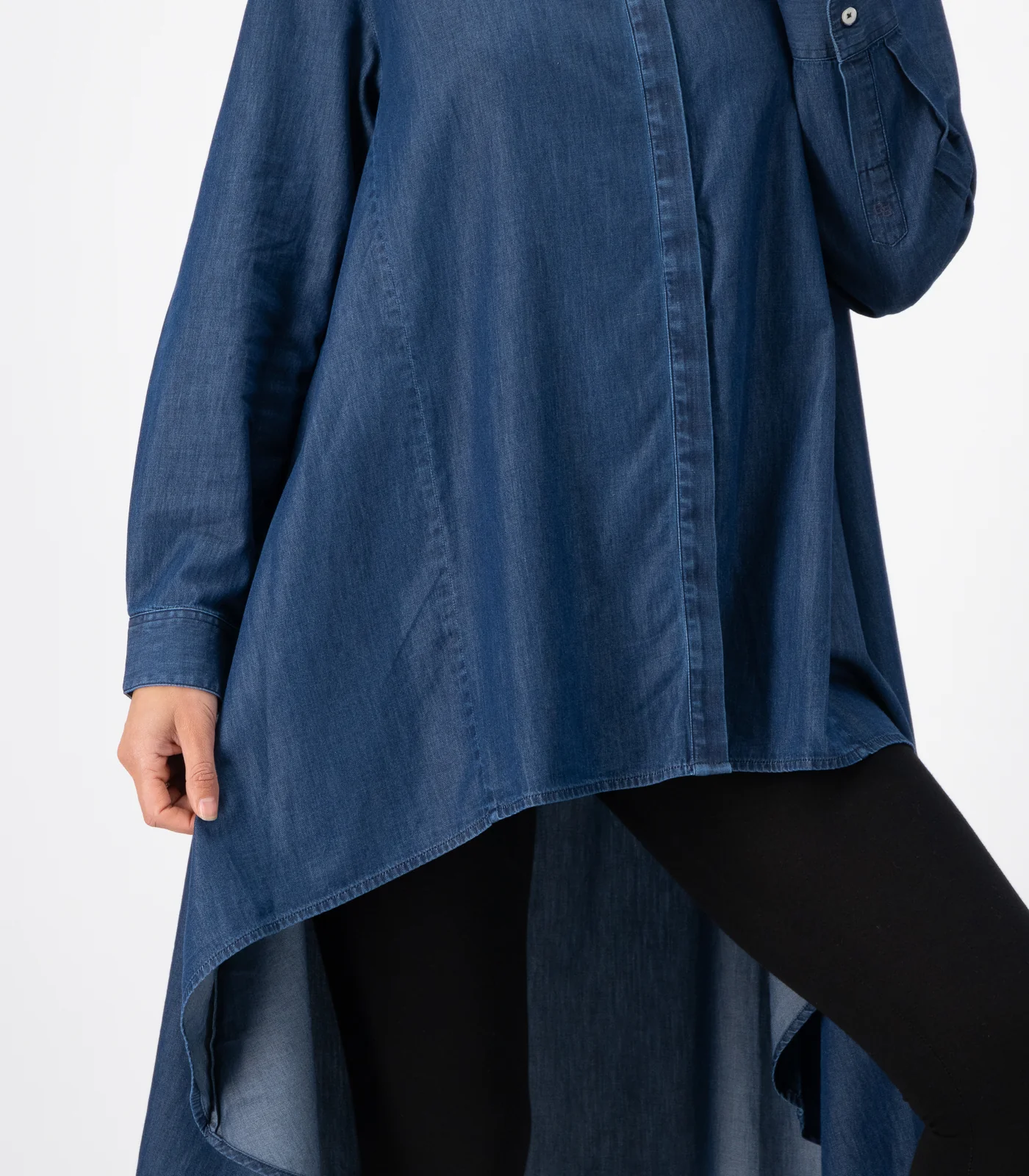 Organic Cotton Denim Long Shirt - Image 7