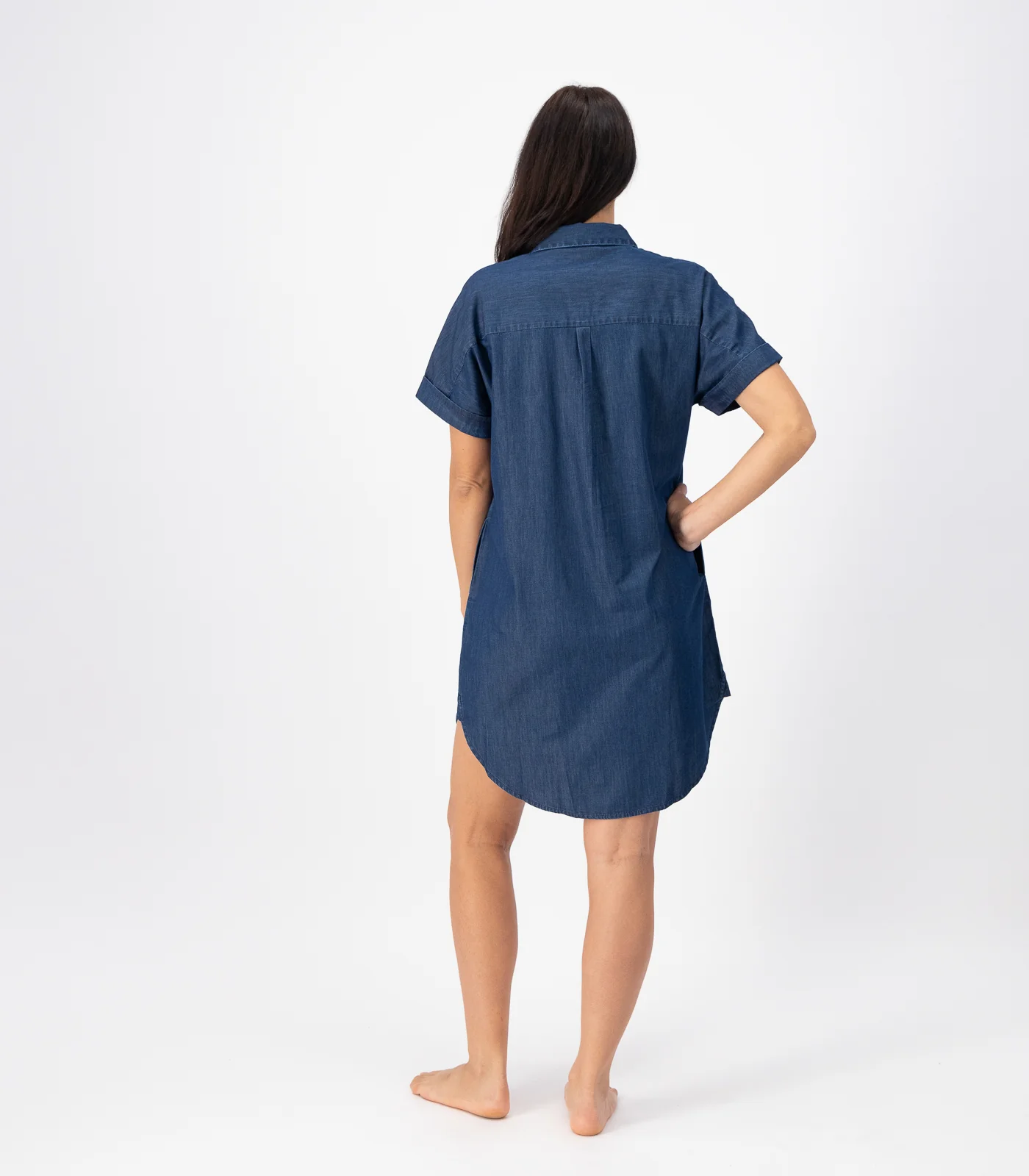 Organic Cotton Denim Shirt Dress - Image 6