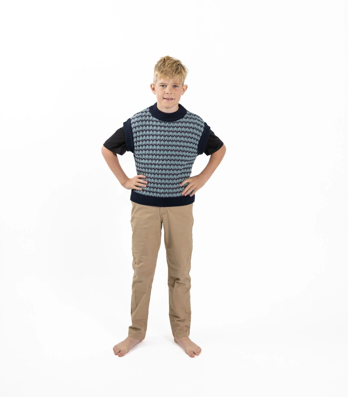 Kids Organic Cotton Knit Vest - Image 5
