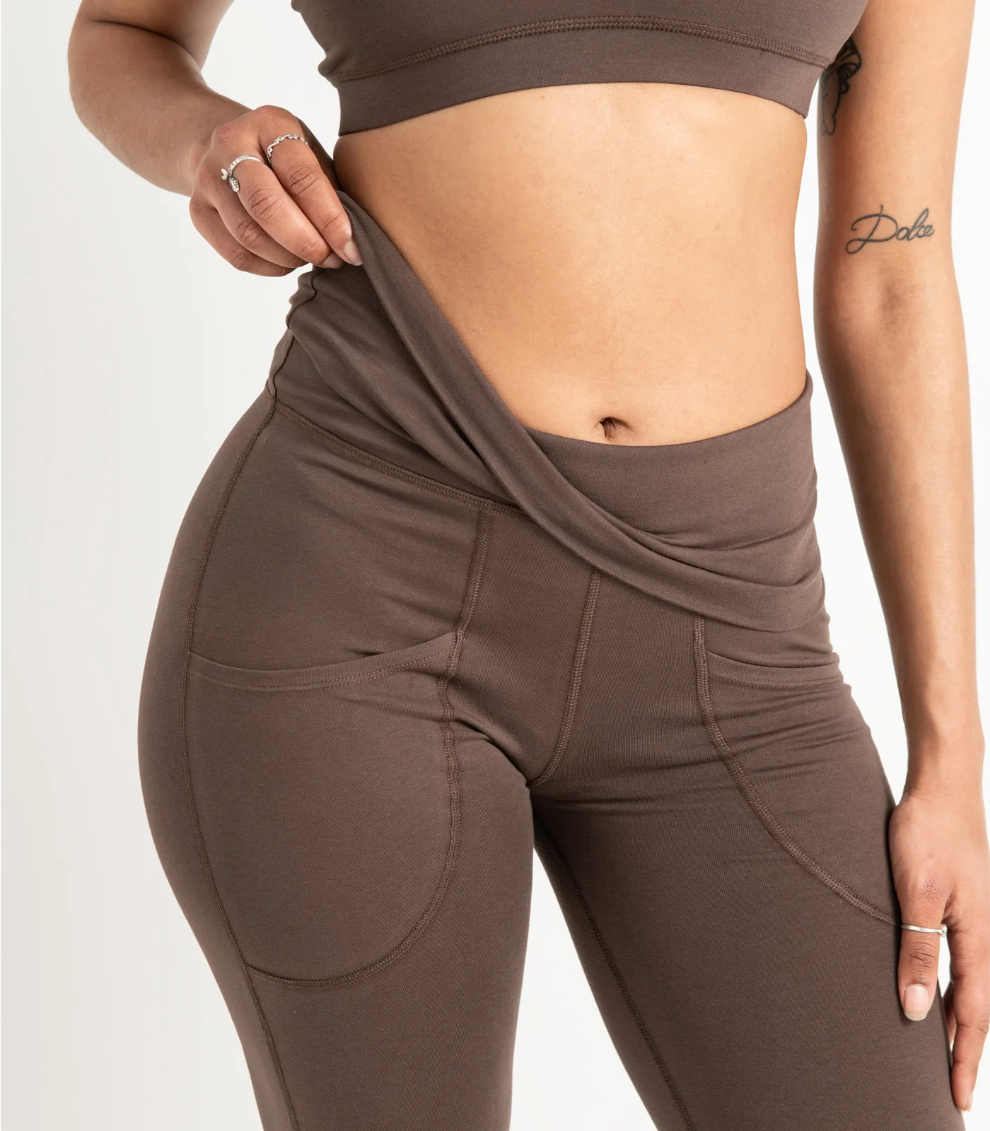 Organic Cotton Pocket Wide Leg Leggings - Last Chance - Image 5