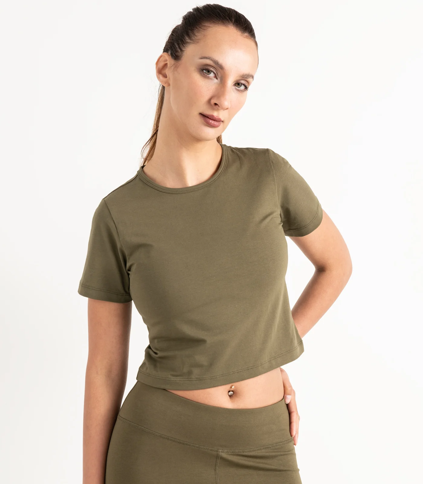 Organic Cotton Short Sleeve Fitted Crop Top (3 Pack) - Last Chance - Image 4
