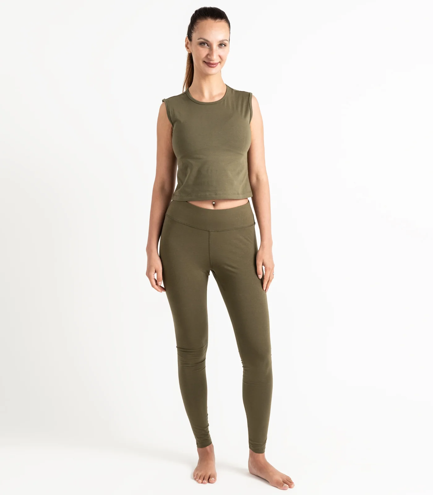 Organic Cotton Sleeveless Fitted Crop Top (3 Pack) - Last Chance - Image 4