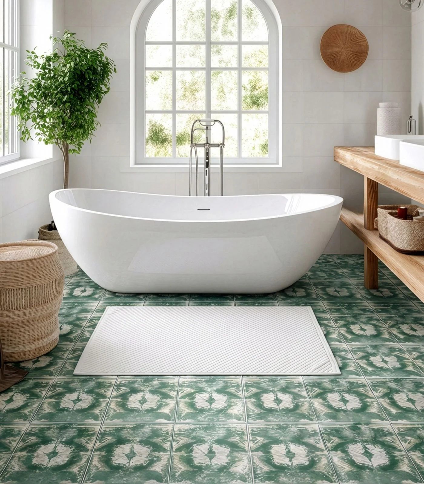 Organic Cotton Twill Bath Mat - Image 3