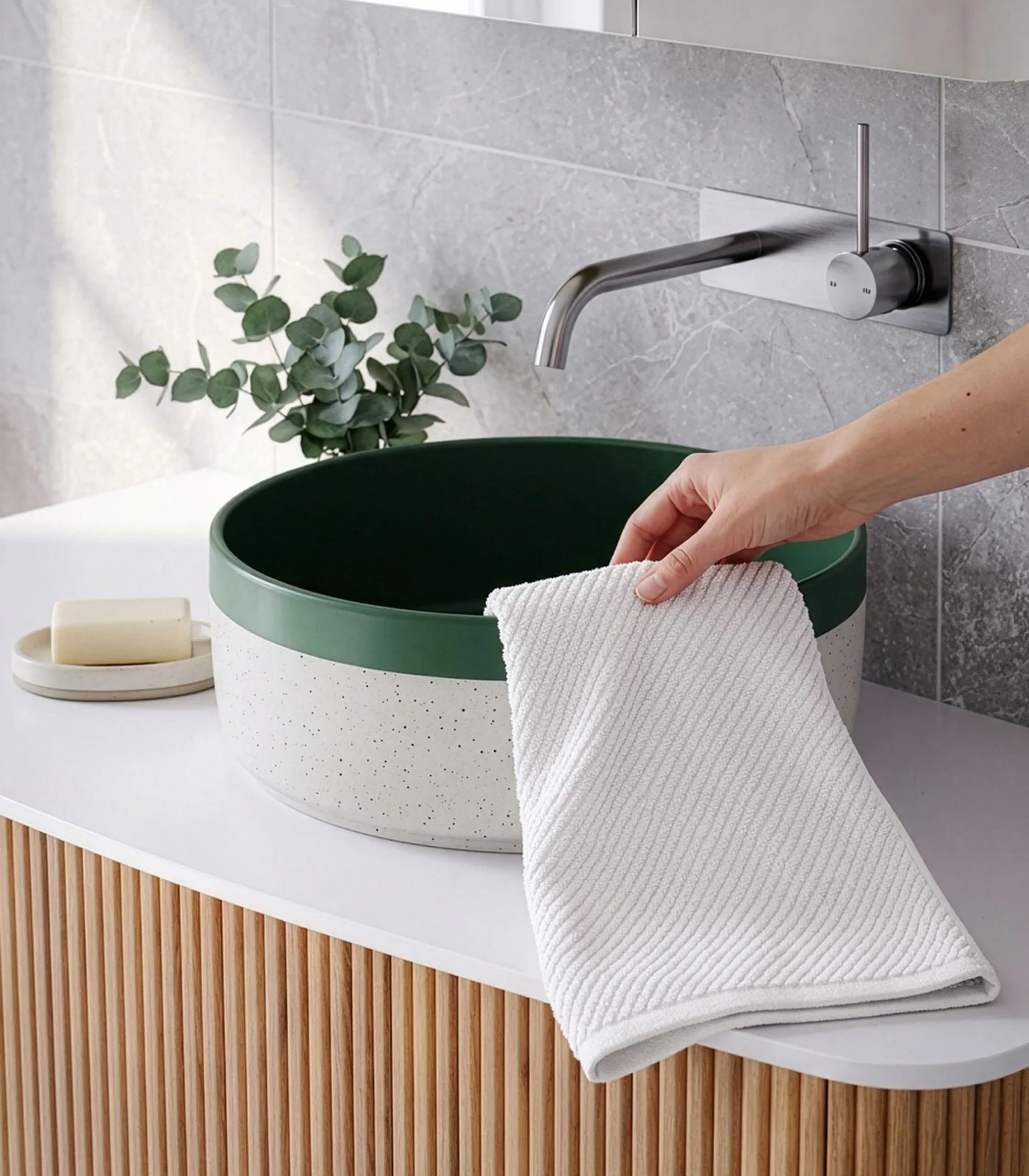 Organic Cotton Twill Hand Towel - Image 3